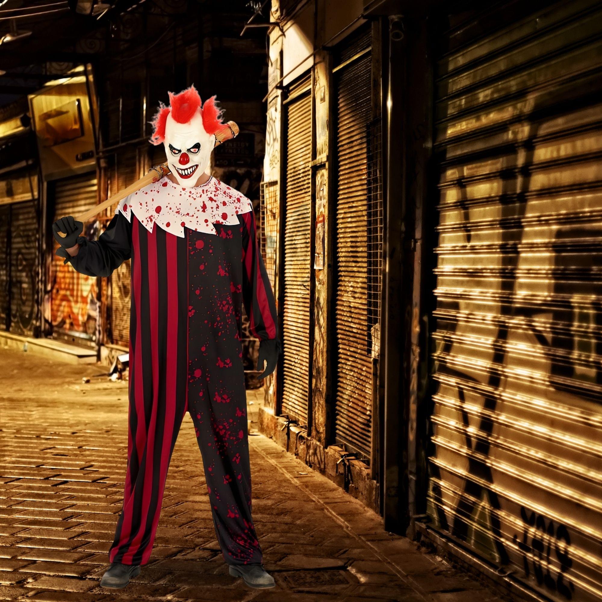 Mens Scary Clown Standard Adult Costume