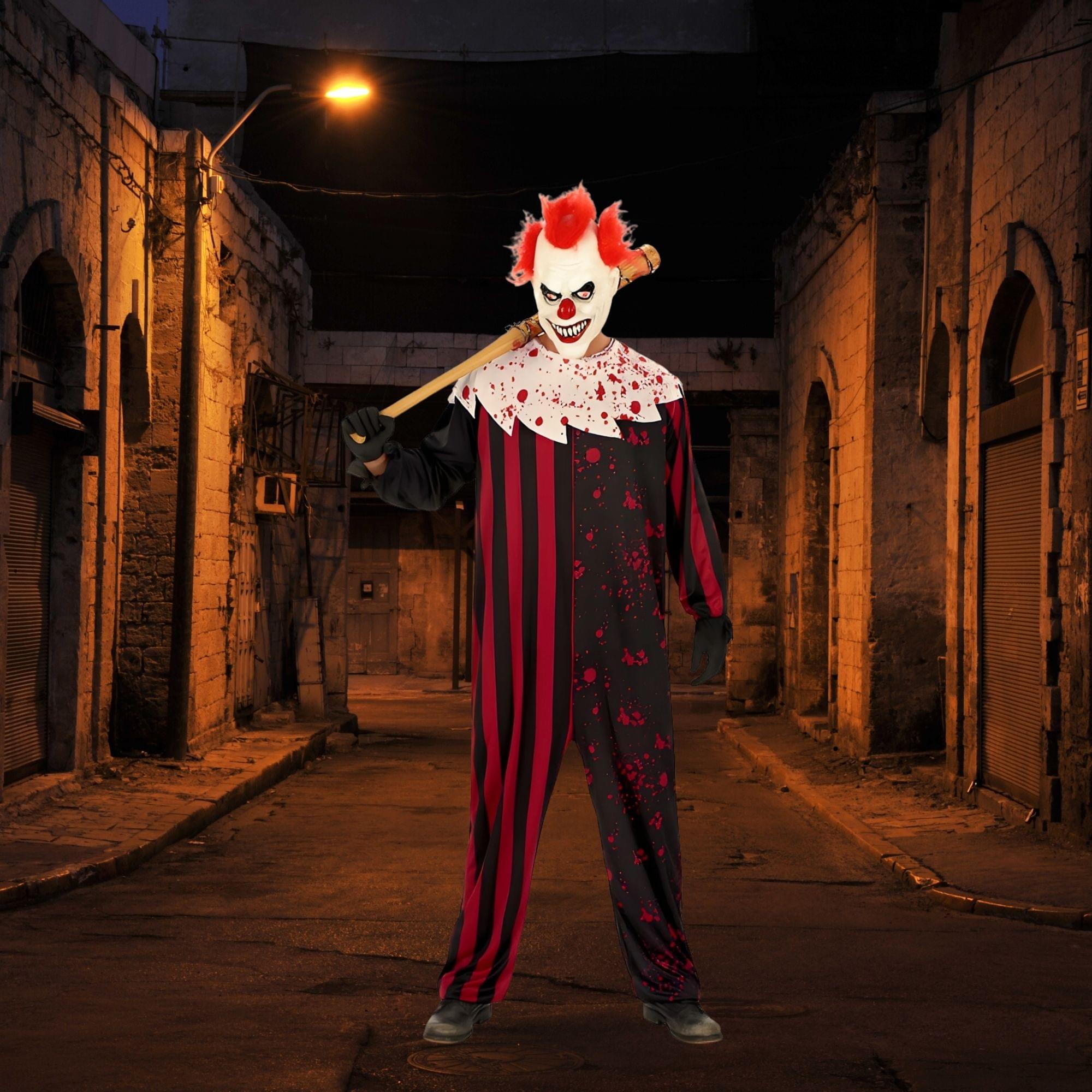 Mens Scary Clown Standard Adult Costume