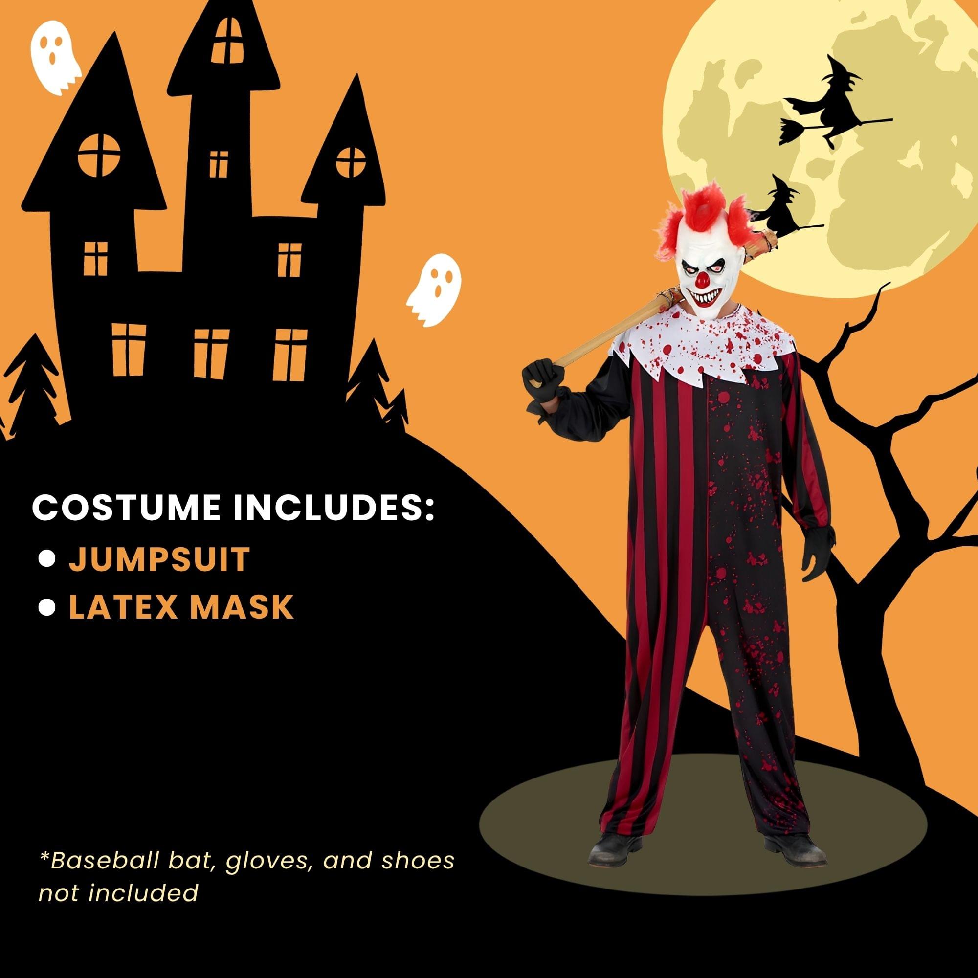 Mens Scary Clown Standard Adult Costume