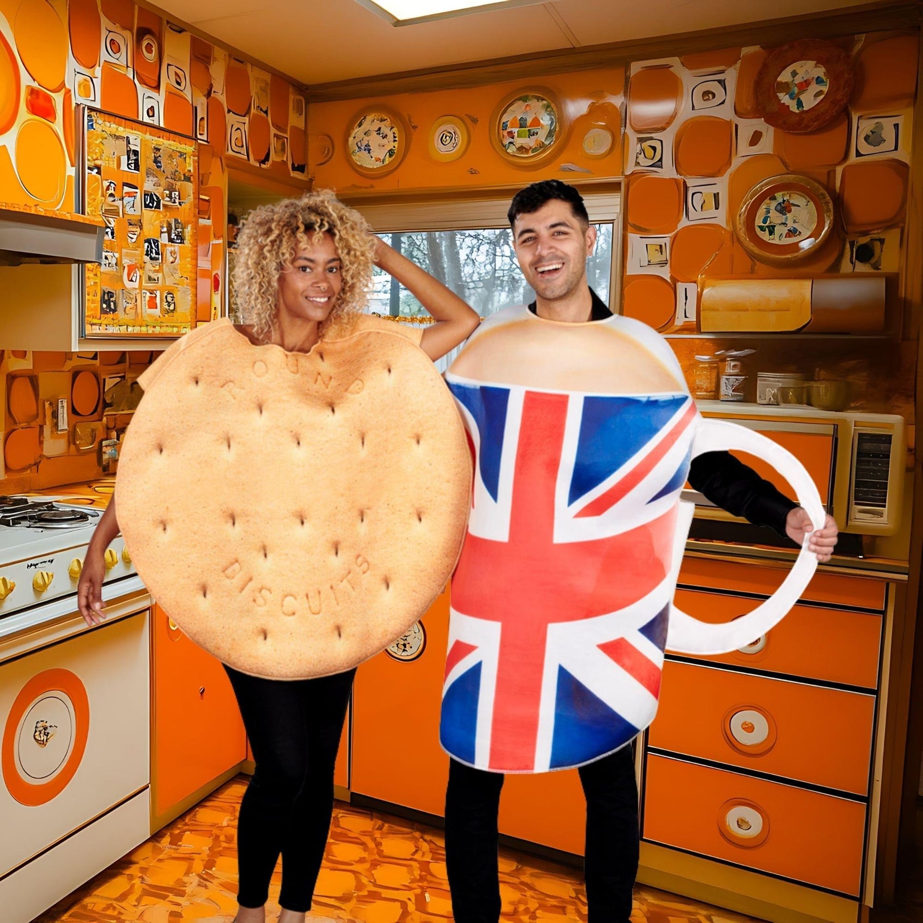 Tea & Biscuit Couple Adult Costume