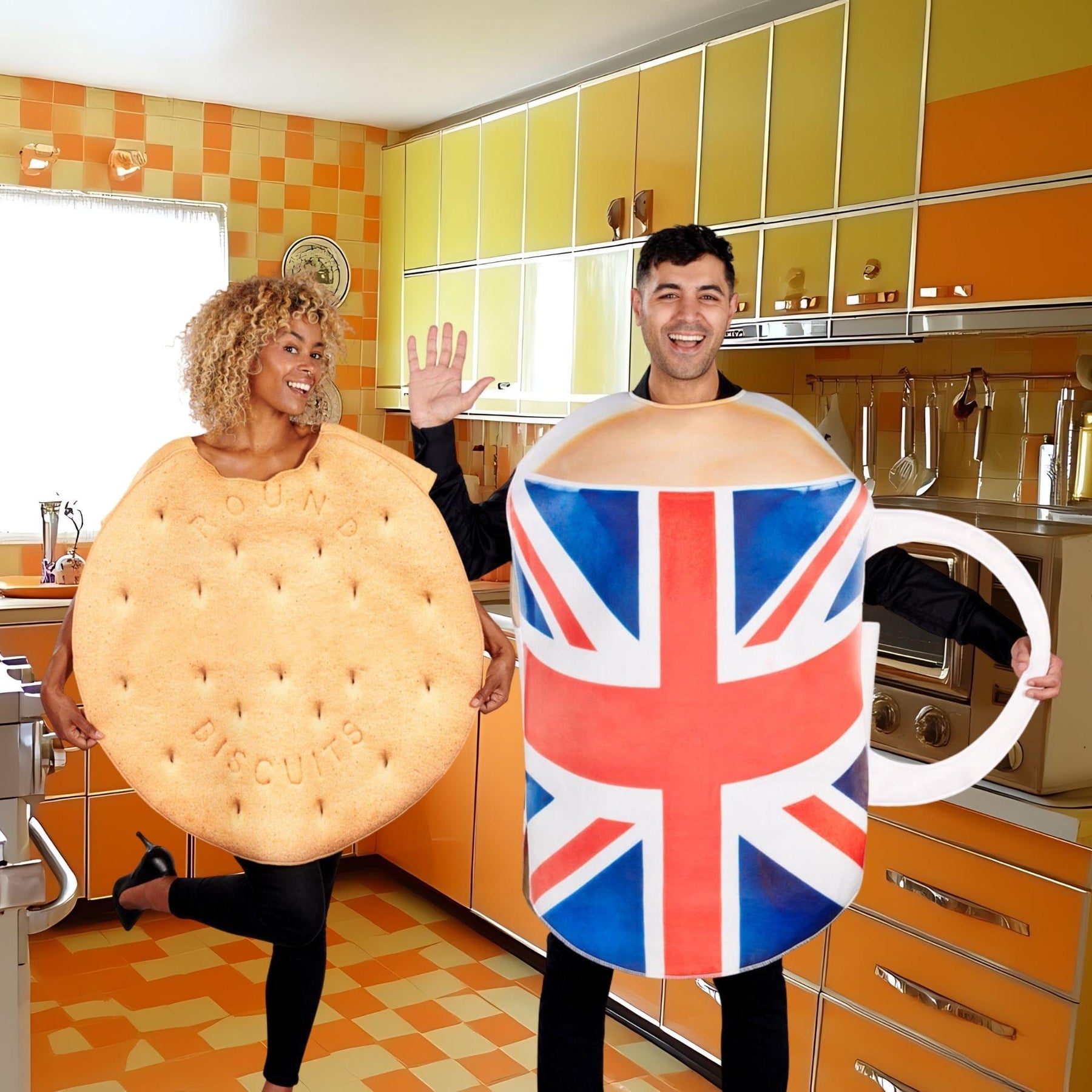 Tea & Biscuit Couple Adult Costume