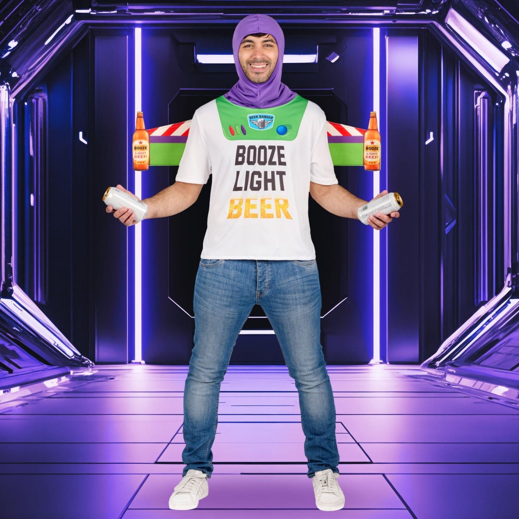 Mens Booze Light Beer Standard Adult Costume