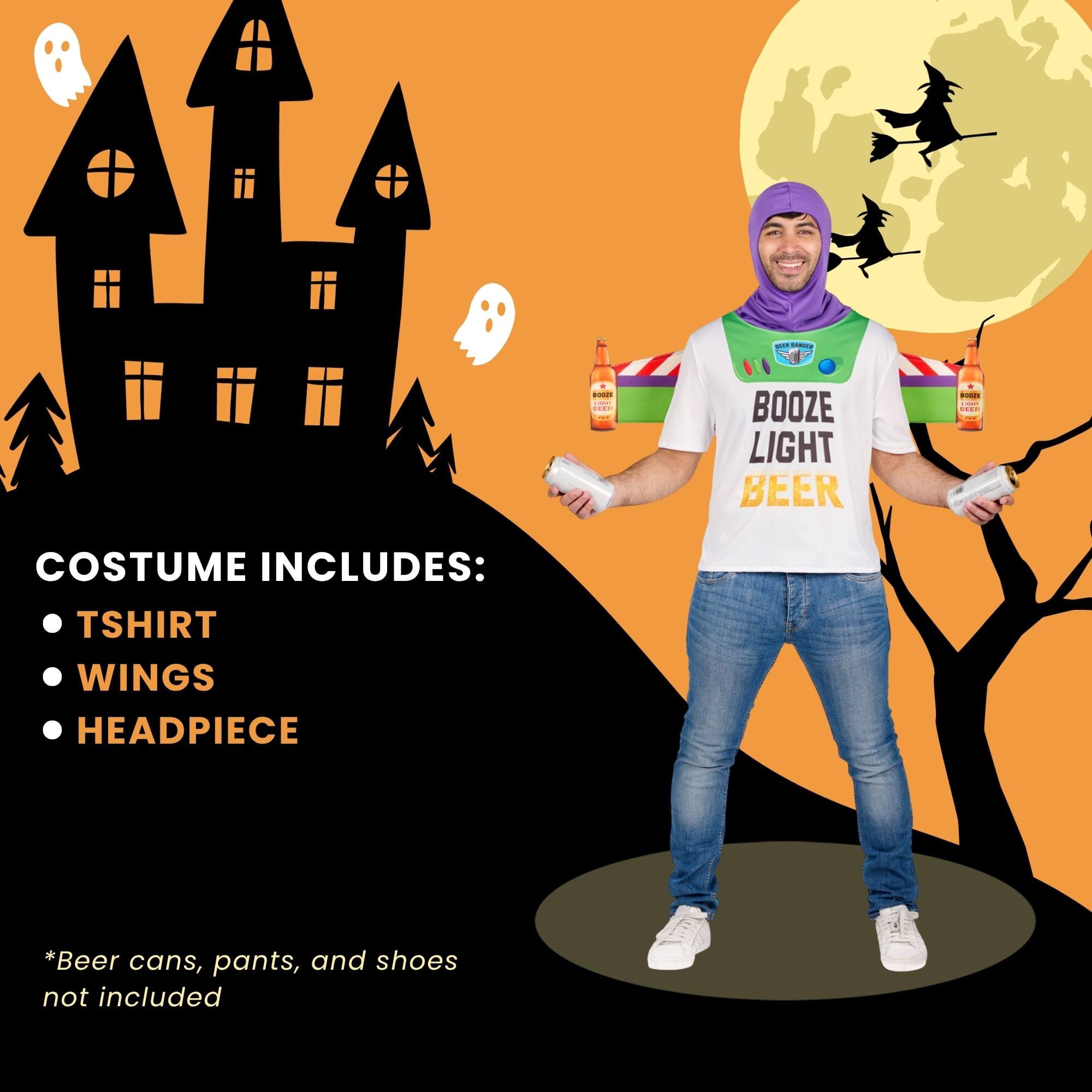 Mens Booze Light Beer Standard Adult Costume