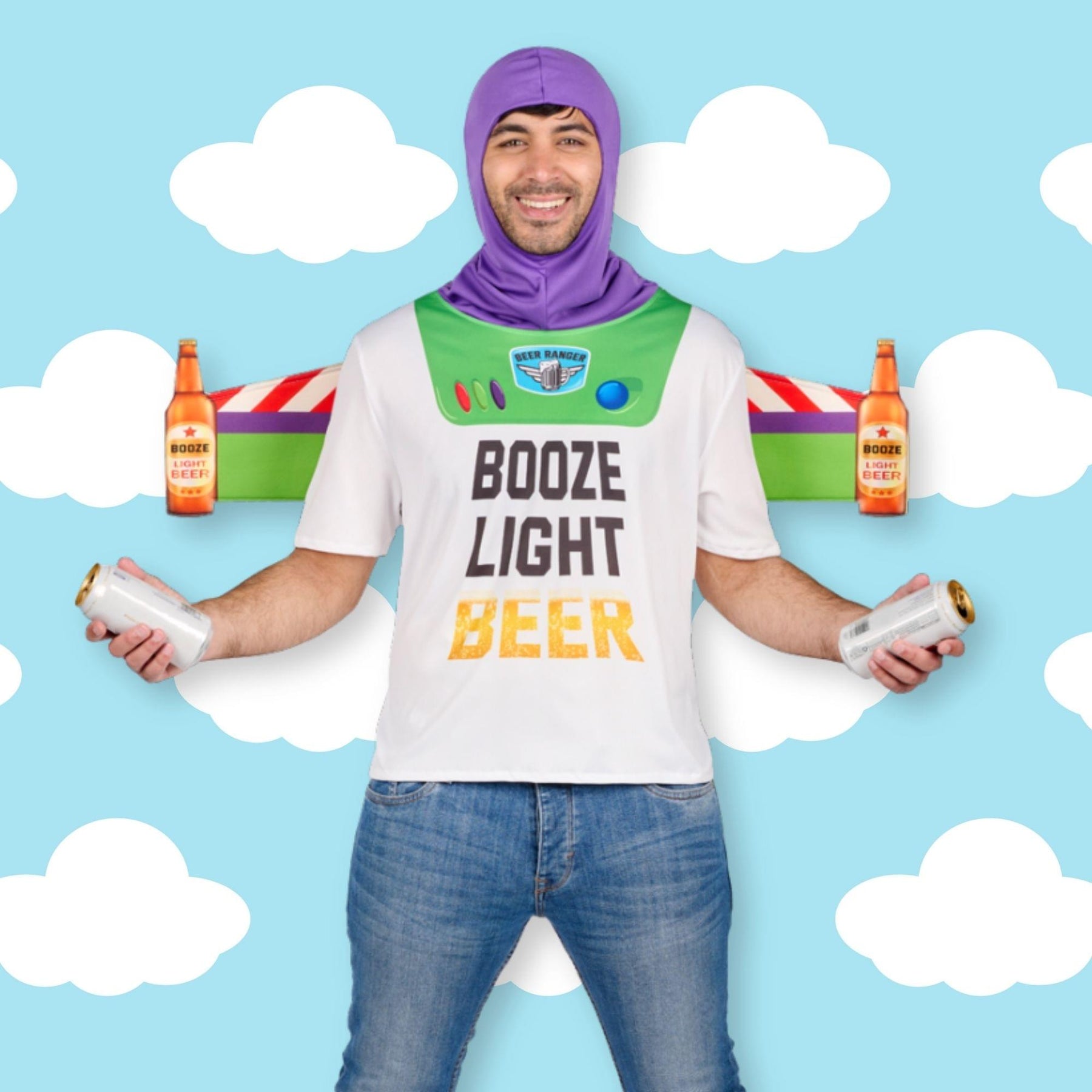 Mens Booze Light Beer Standard Adult Costume