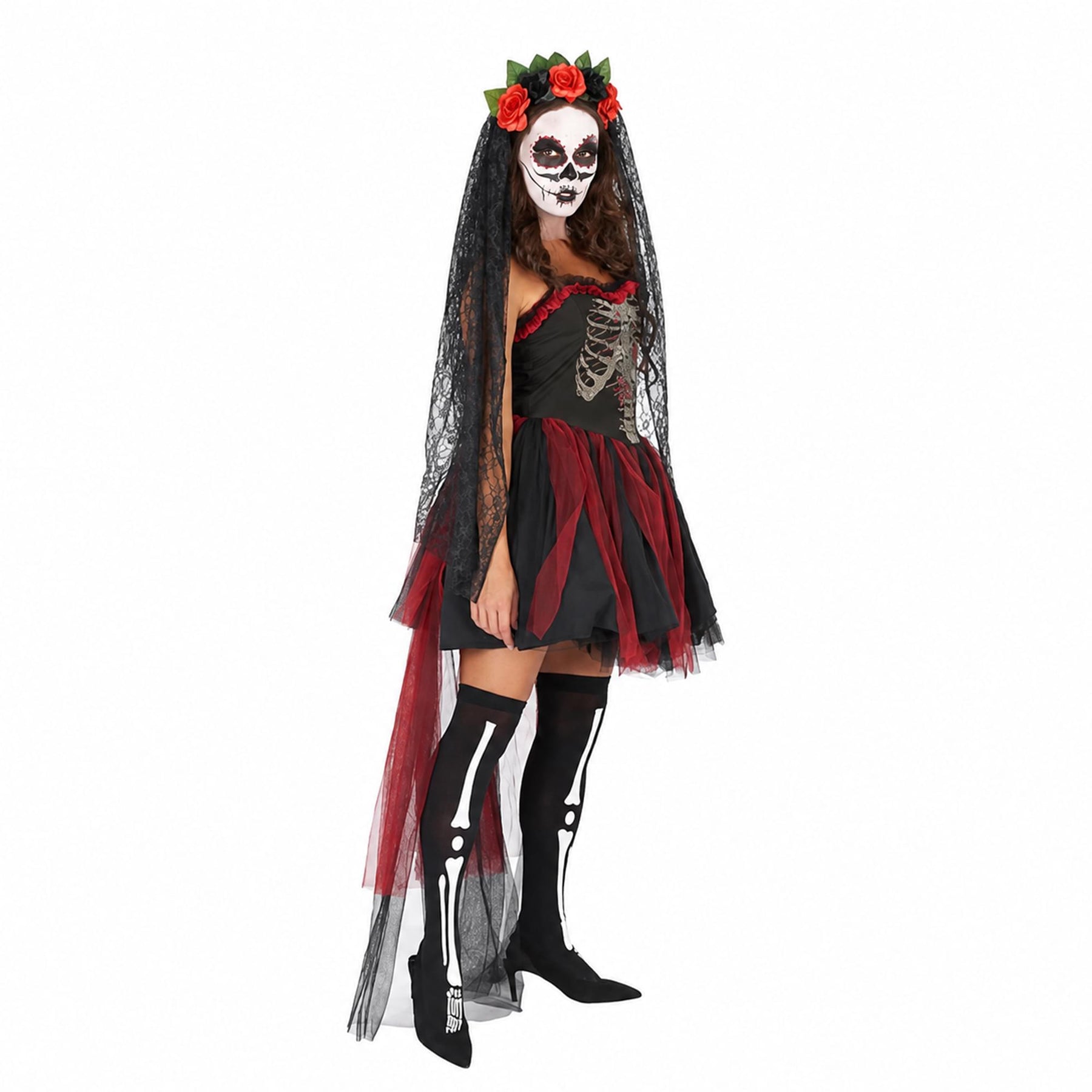 Day of the Dead Dress Costume Medium