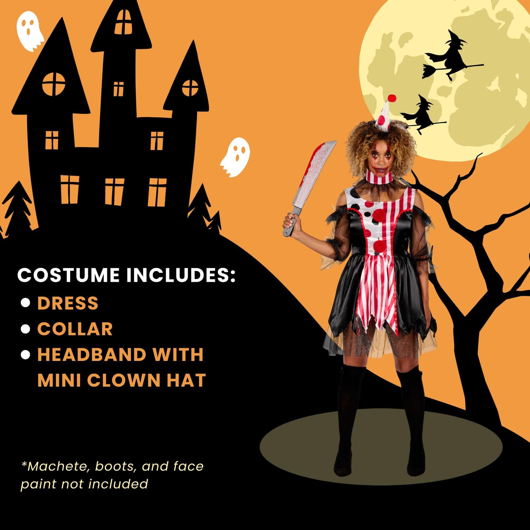 Women Clown Adult Costume