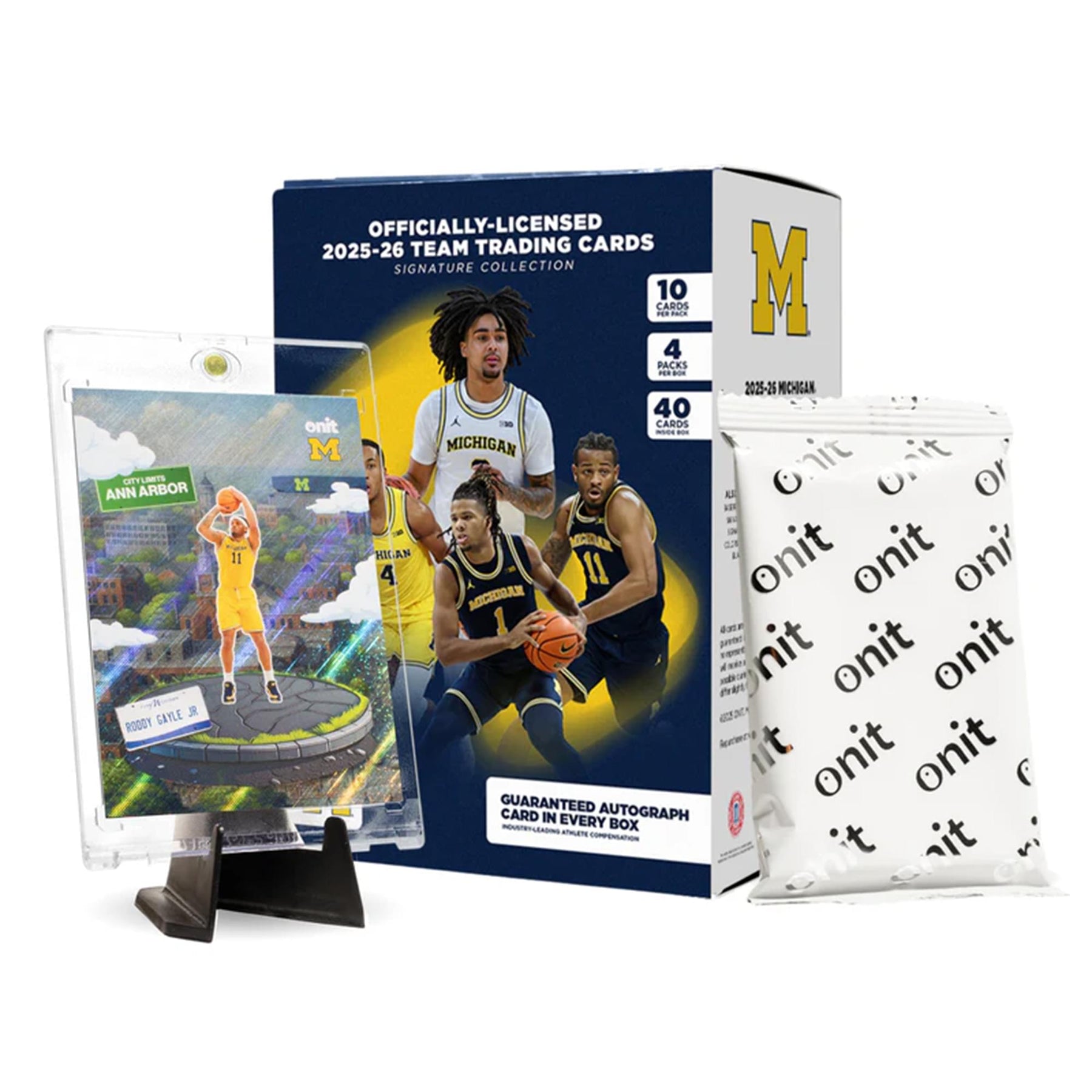 Michigan Wolverines NCAA Basketball 2025/26 ONIT Series Platinum Box | 4 Packs
