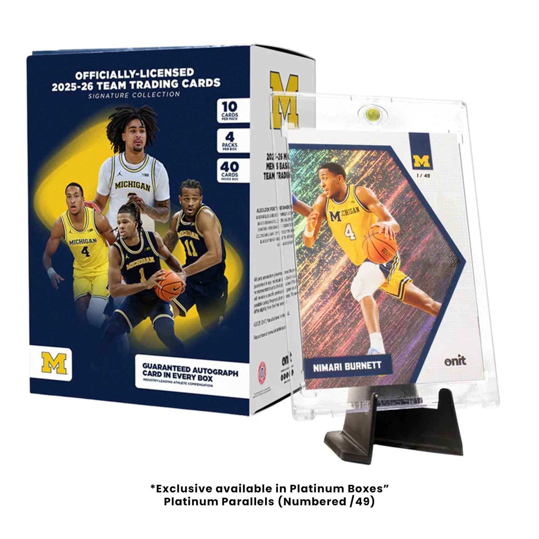 Michigan Wolverines NCAA Basketball 2025/26 ONIT Series Platinum Box | 4 Packs