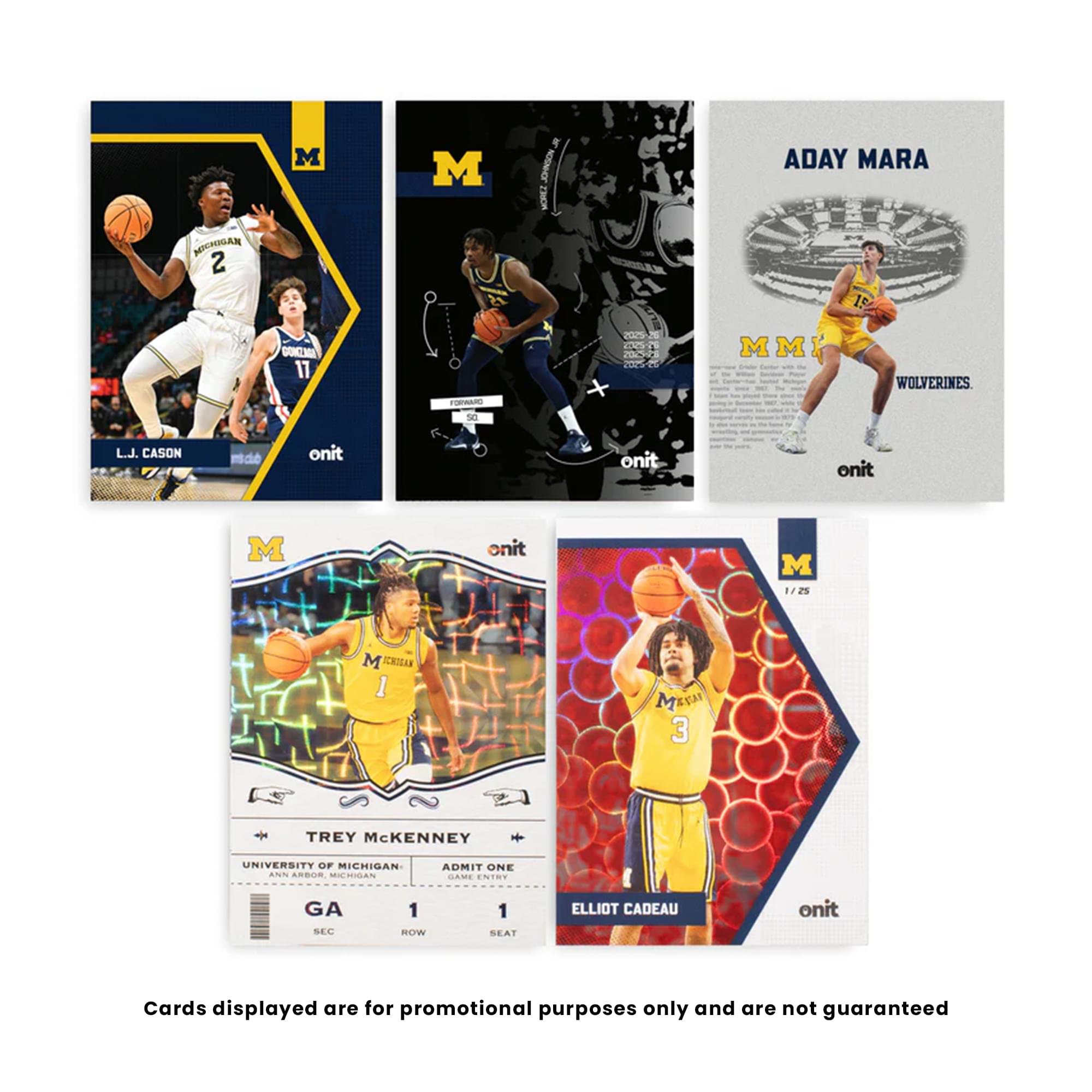 Michigan Wolverines NCAA Basketball 2025/26 ONIT Series Platinum Box | 4 Packs