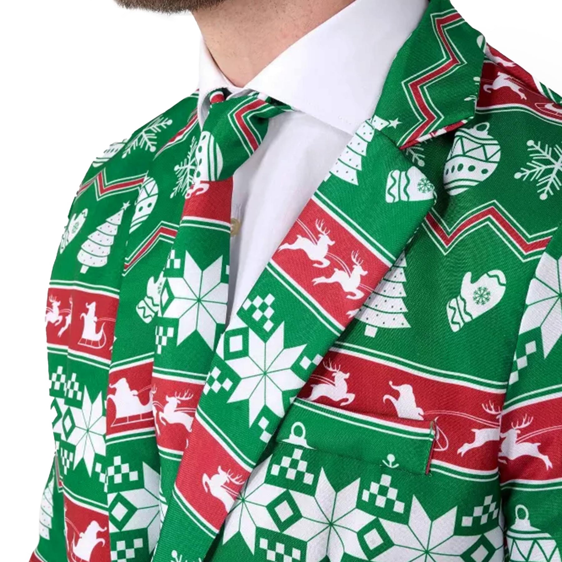 Green Nordic Christmas Men's Suitmeister
