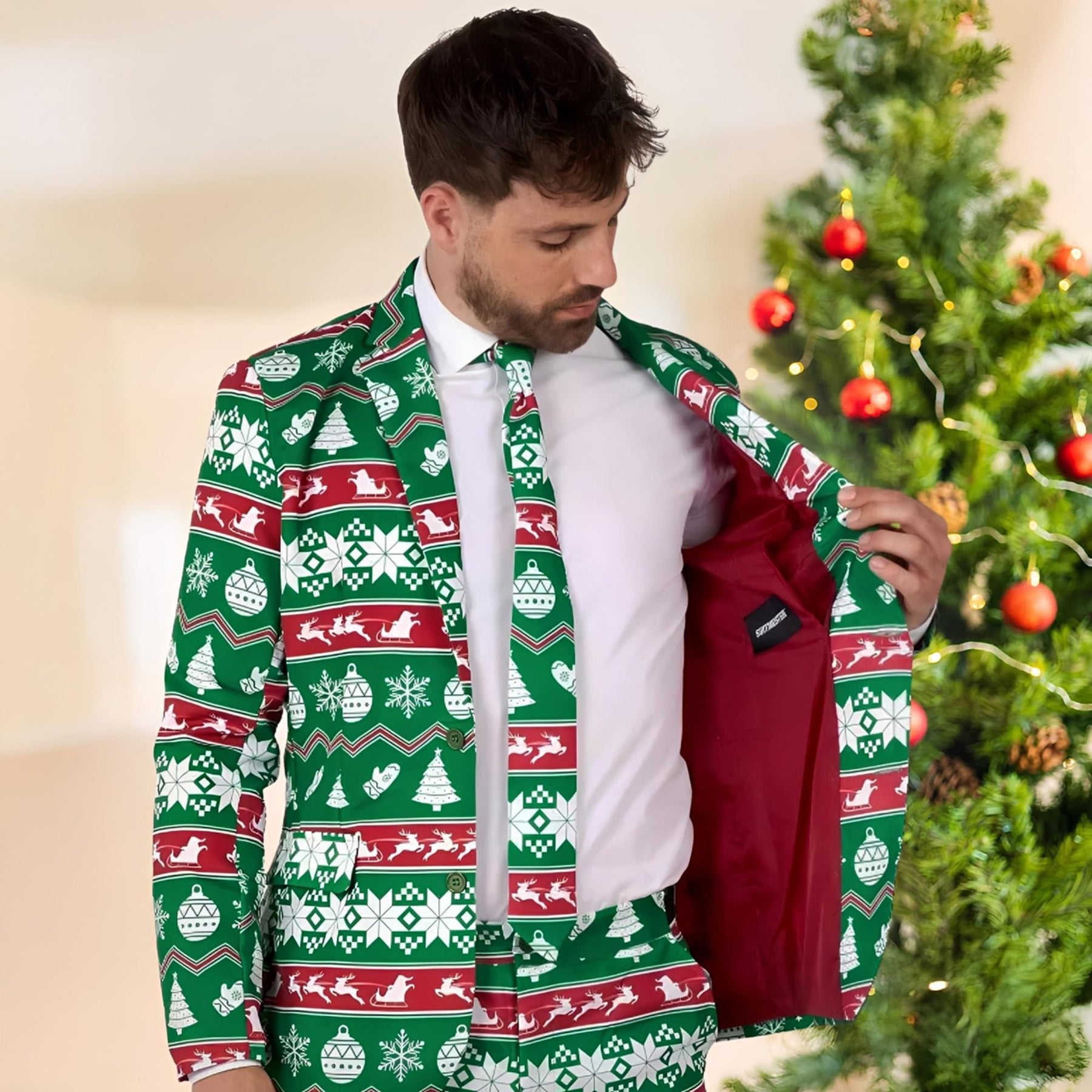 Green Nordic Christmas Men's Suitmeister