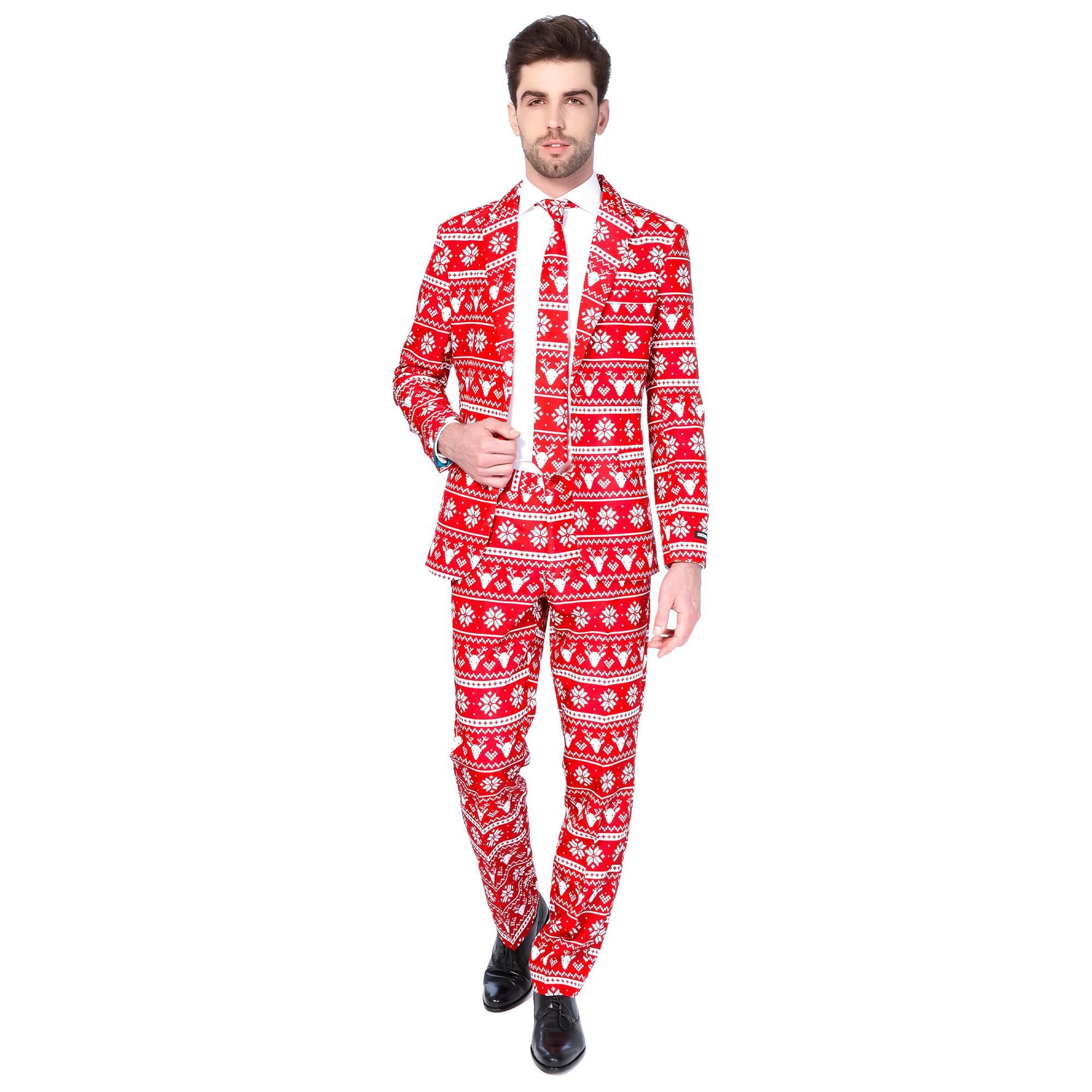 Red Nordic Christmas Men's Suitmeister