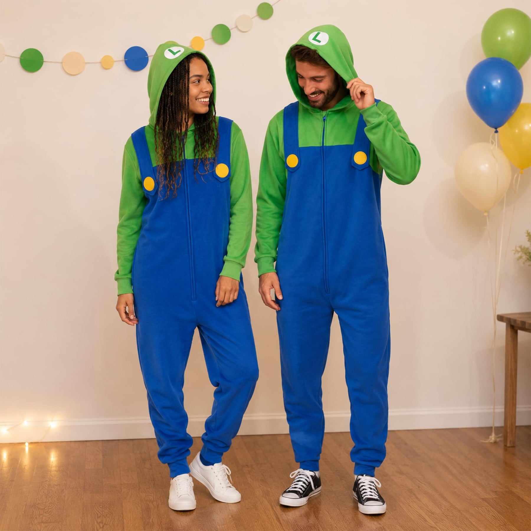 Nintendo Super Mario Luigi Adult Unisex Onesie | L