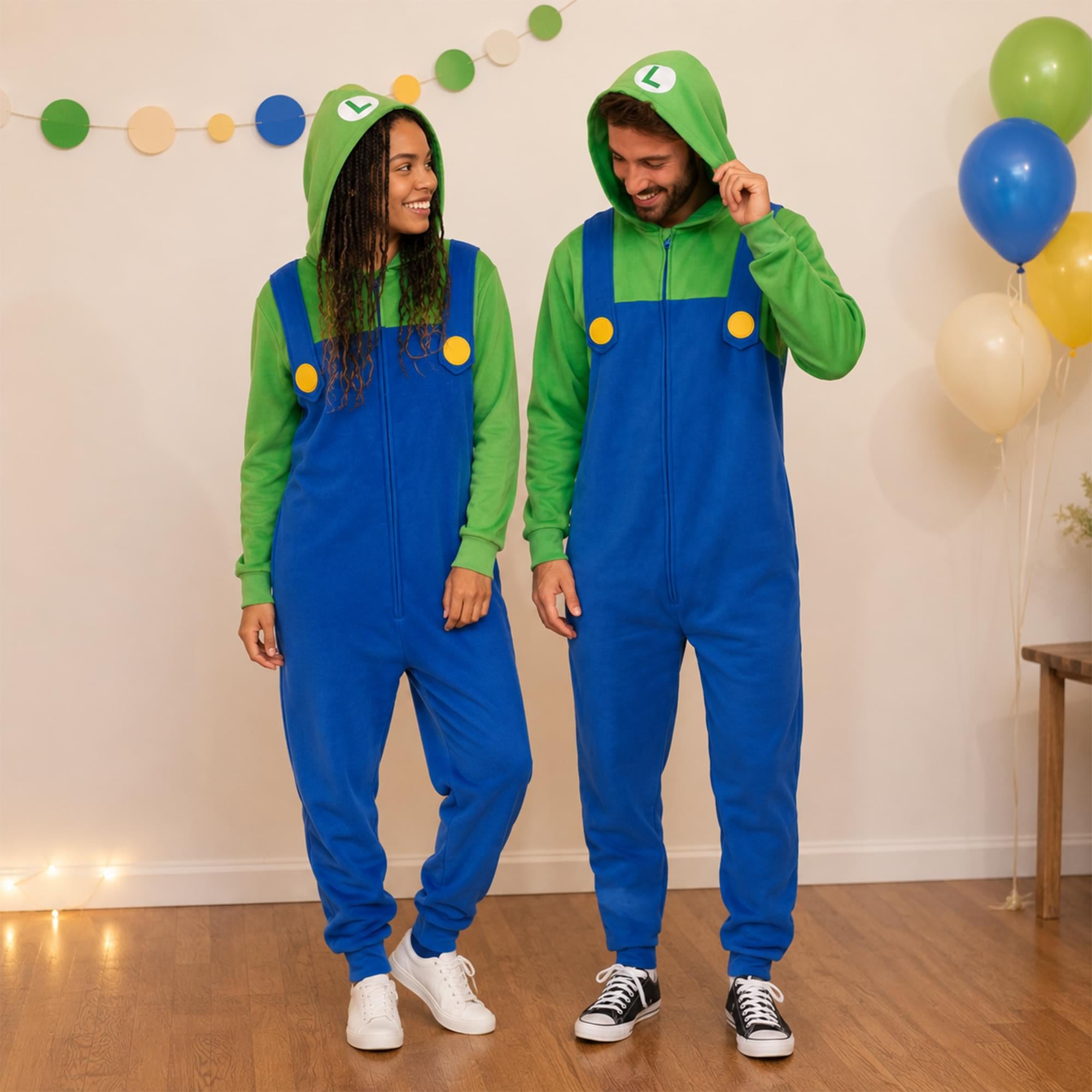 Nintendo Super Mario Luigi Adult Unisex Onesie | L