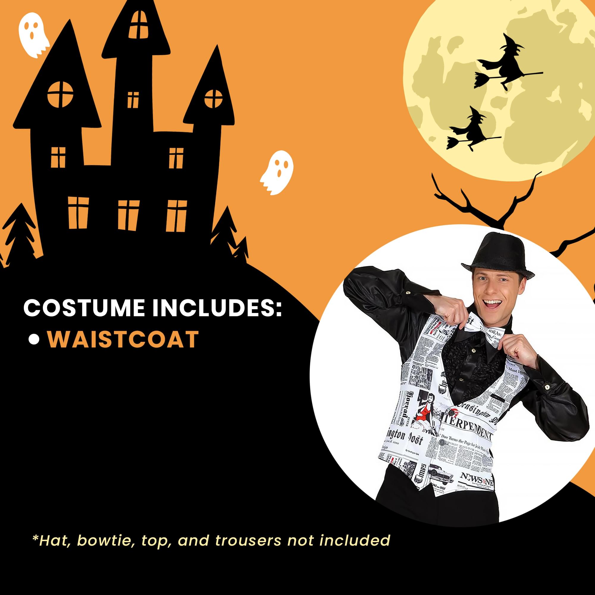 Fleet Street Hack Adult Costume Waistcoat