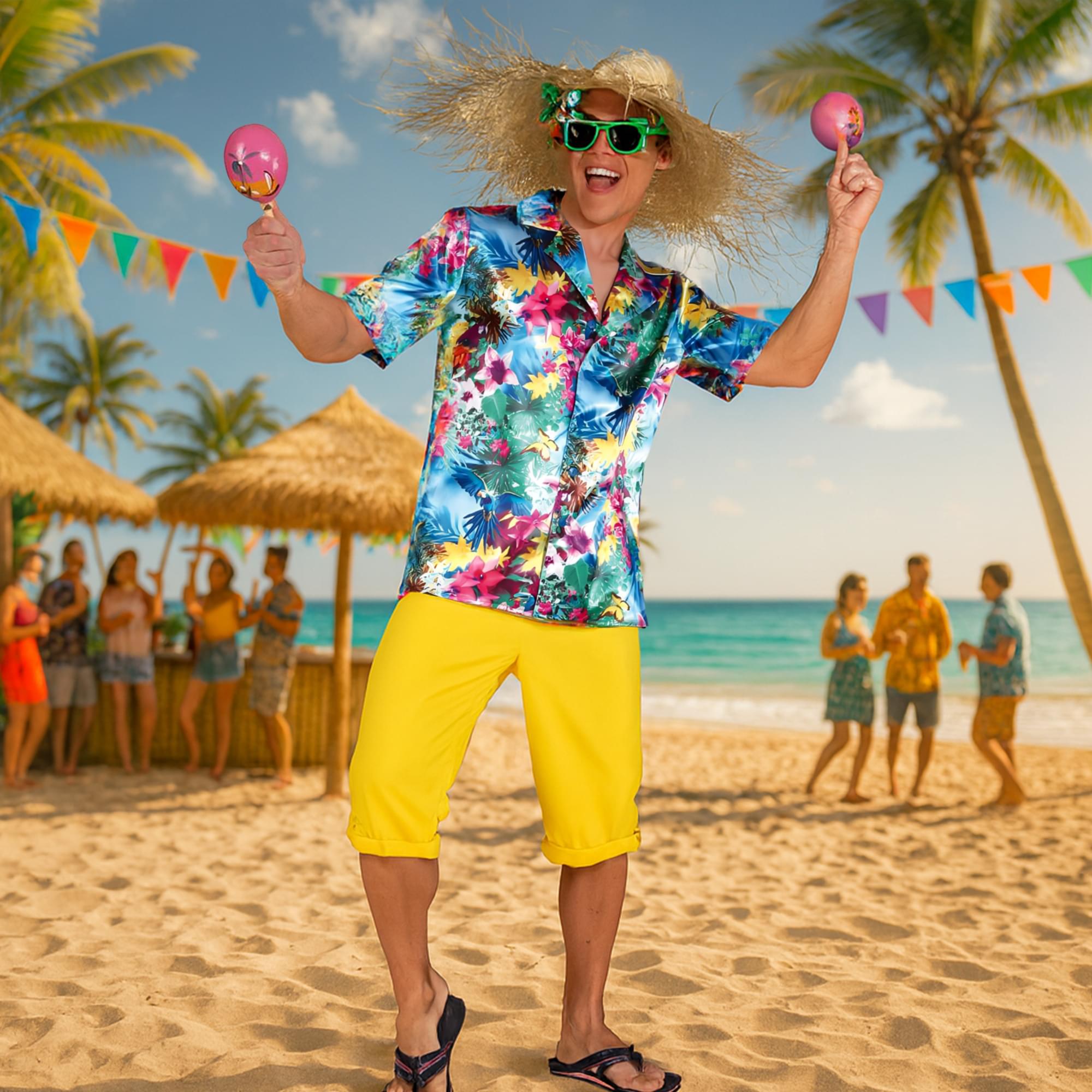 Mens Hawaii Shirt Adult Costume