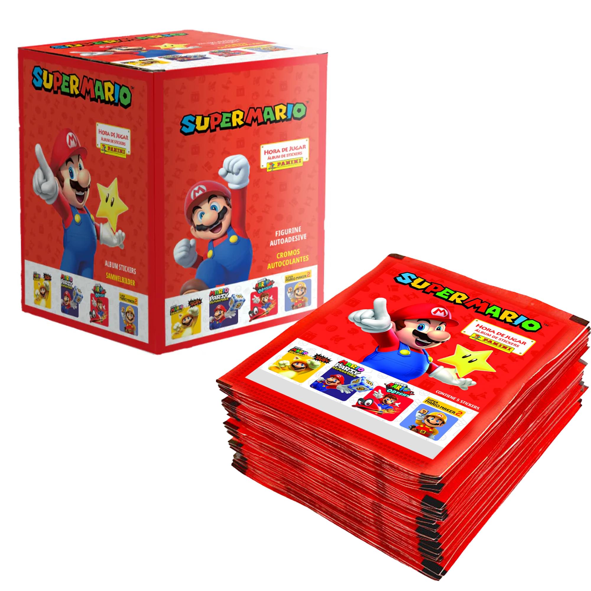 Super Mario Bros. 2023 Panini Brazilian Edition Sealed Sticker Box | 50 Packs