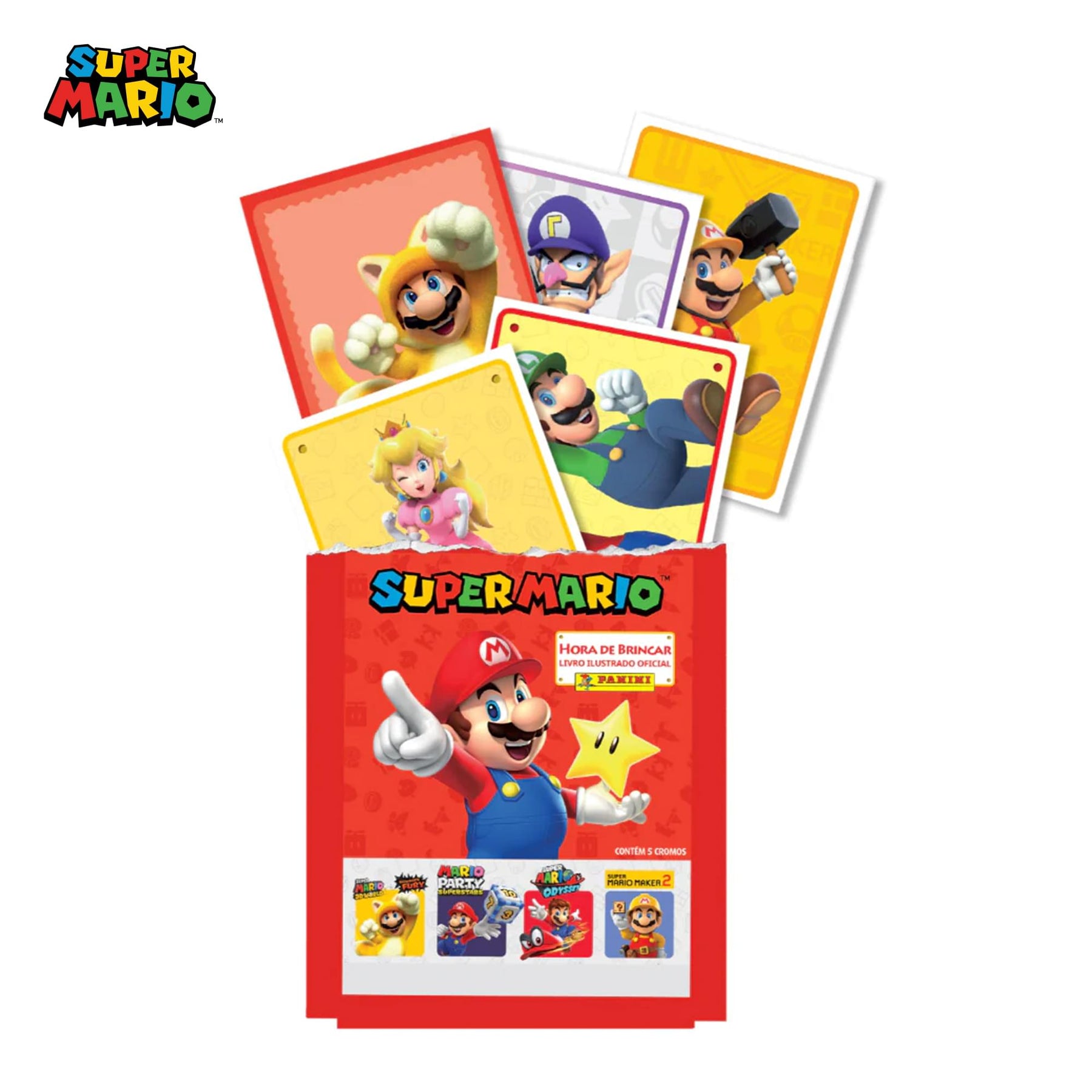 Super Mario Bros. 2023 Panini Brazilian Edition Sealed Sticker Box | 50 Packs