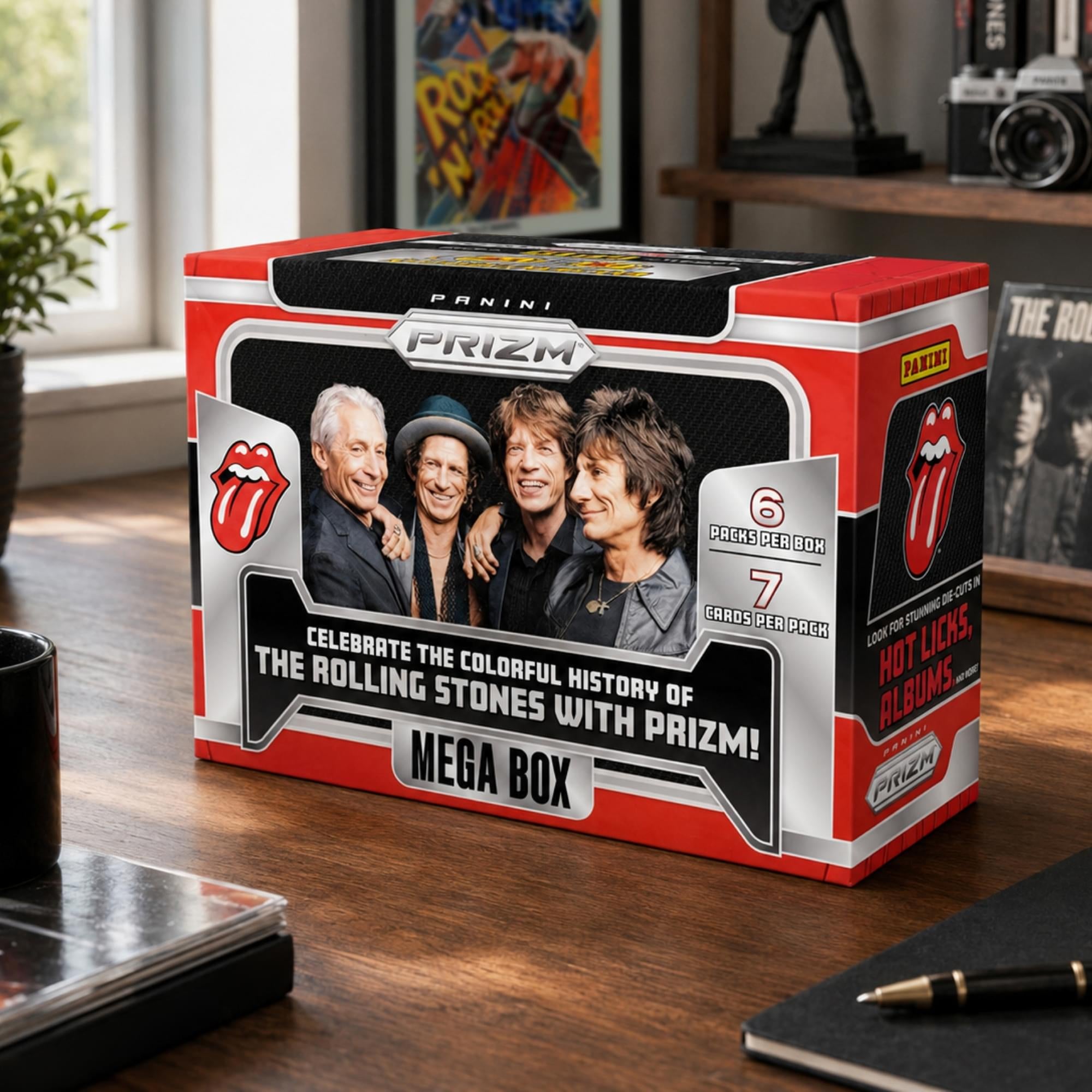 Rolling Stones 2024 Panini Prizm Factory-Sealed Mega Box | 6 Packs