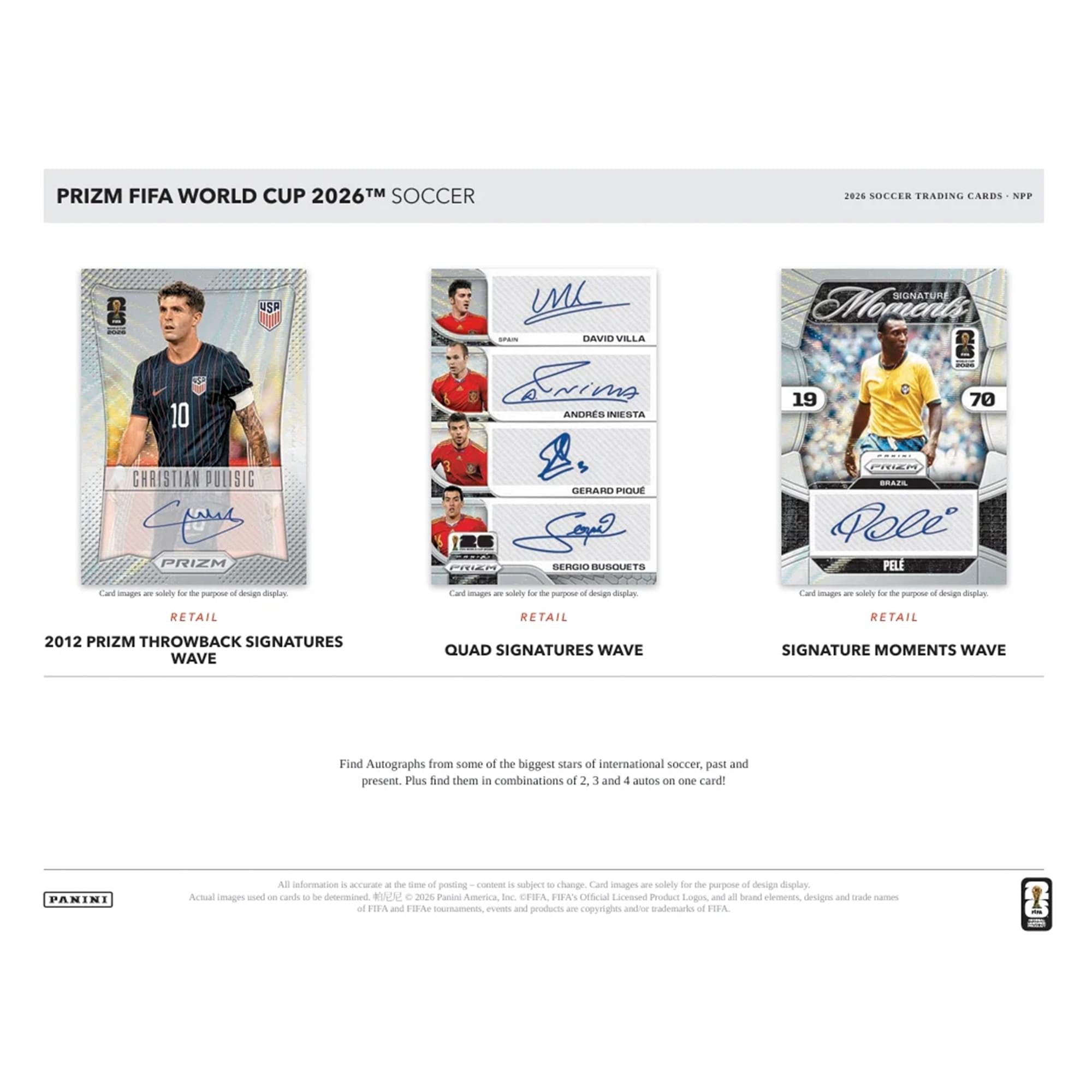 2026 Panini Prizm World Cup Soccer Mega Box | 6 Packs