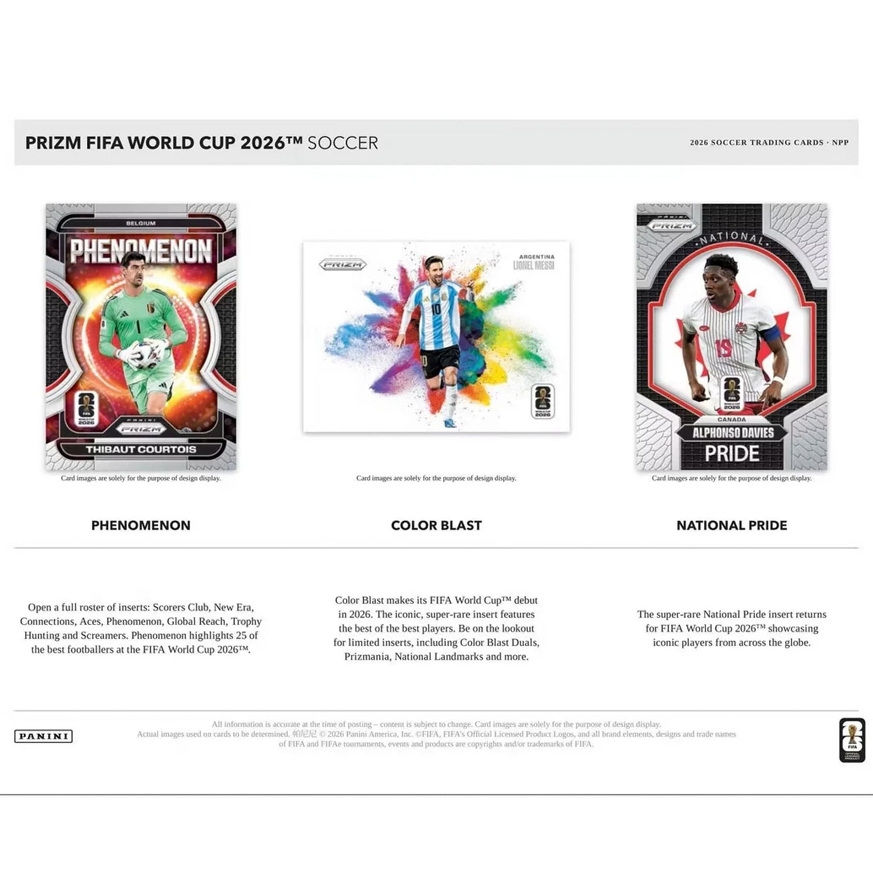 World Cup Soccer 2026 Panini Prizm Retail Counter Display Box | 24 Packs