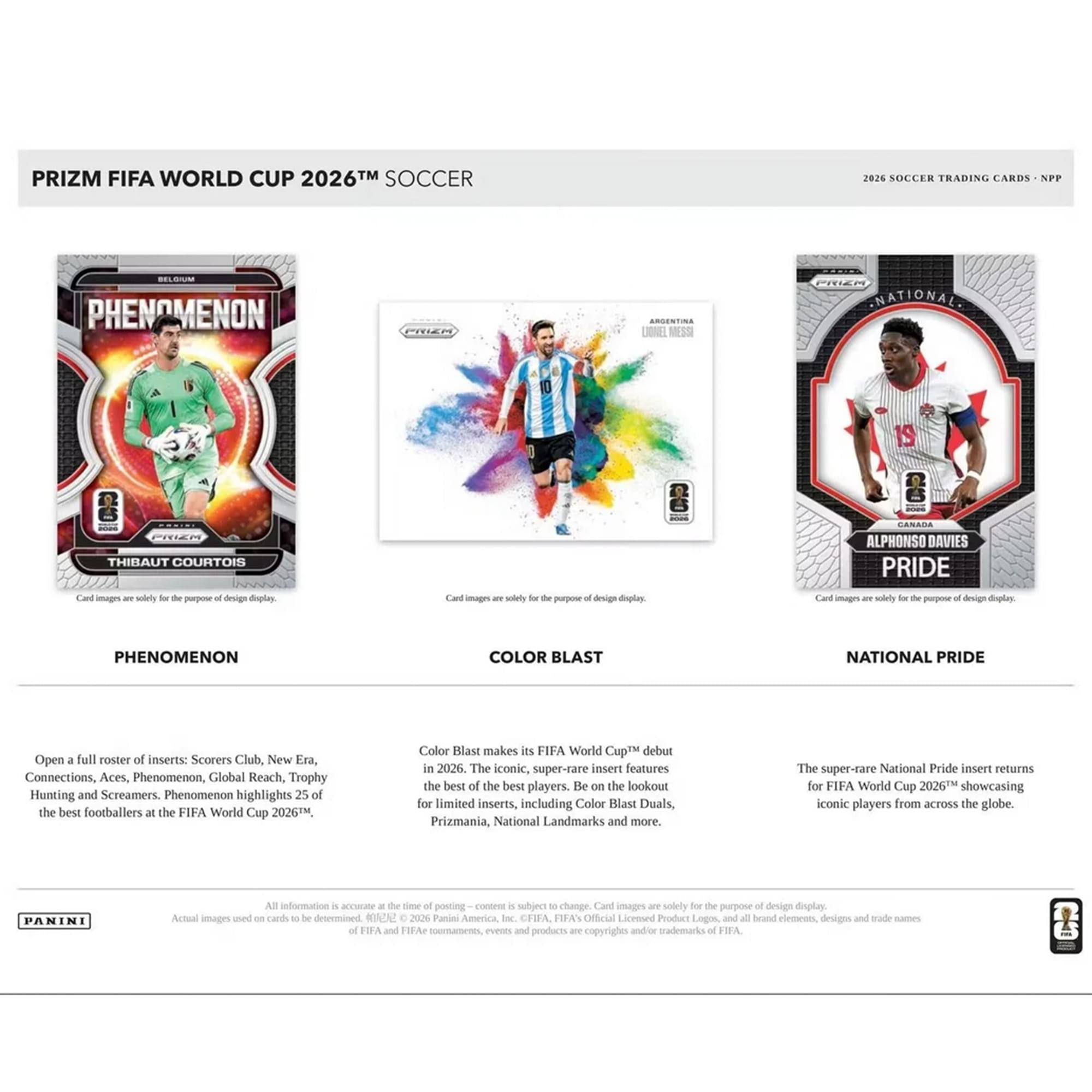 World Cup Soccer 2026 Panini Prizm Retail Counter Display Box | 24 Packs