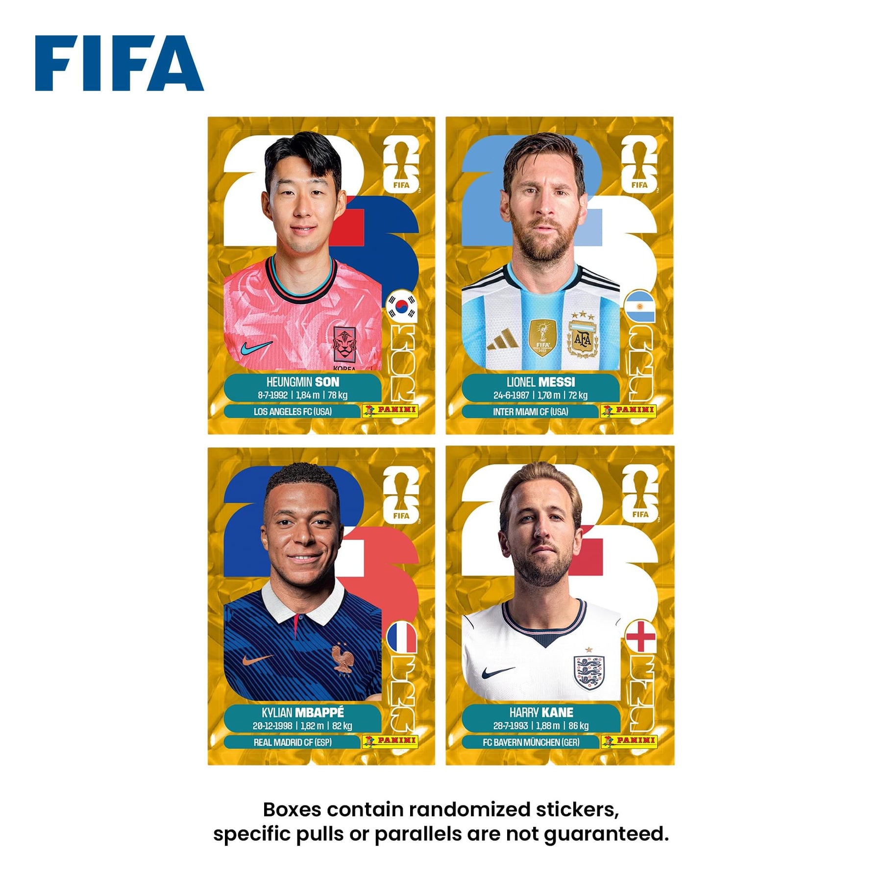 2026 Panini World Cup 25-Count Sticker Pack Refill Box