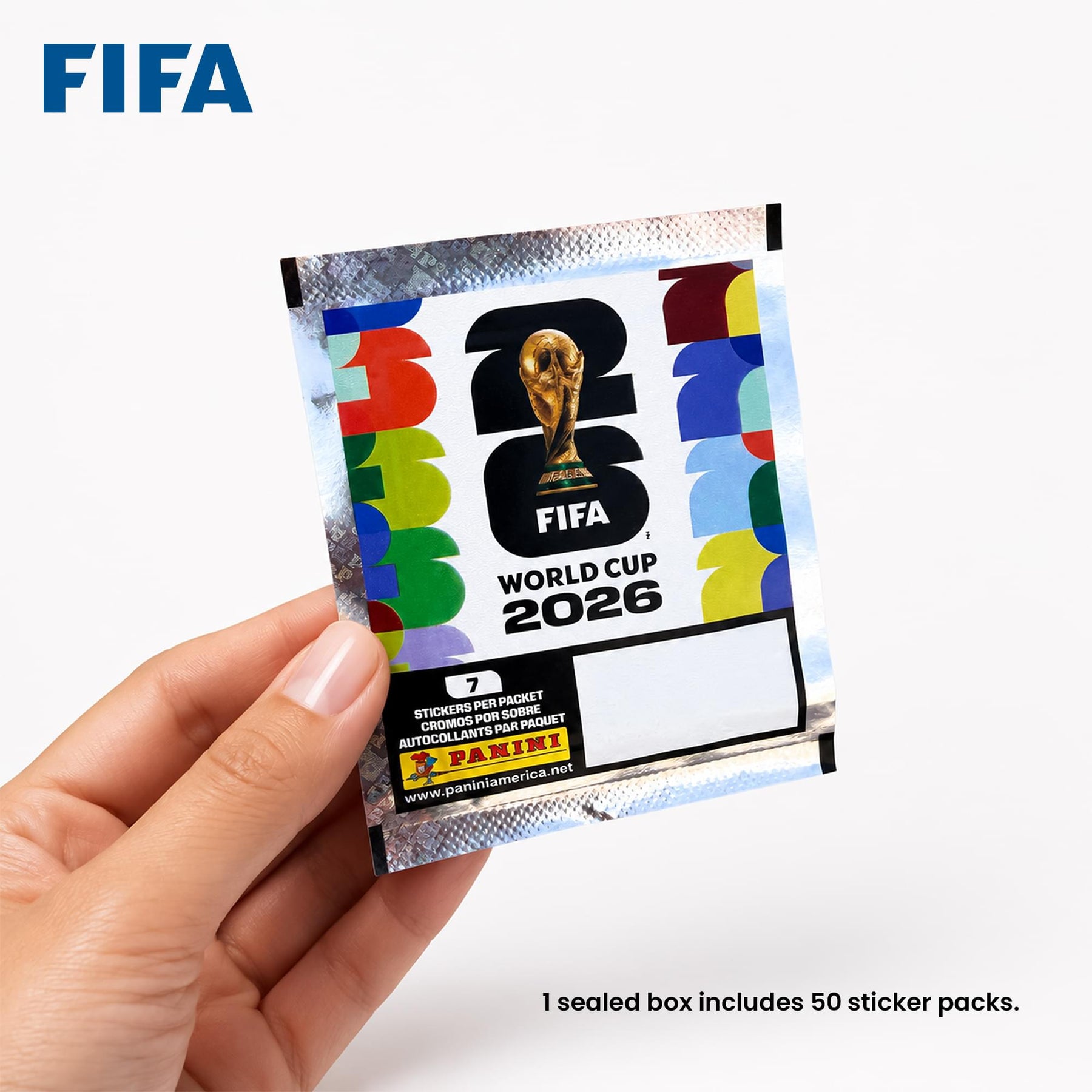 2026 Panini World Cup 50-Count Sticker Pack Refill Box