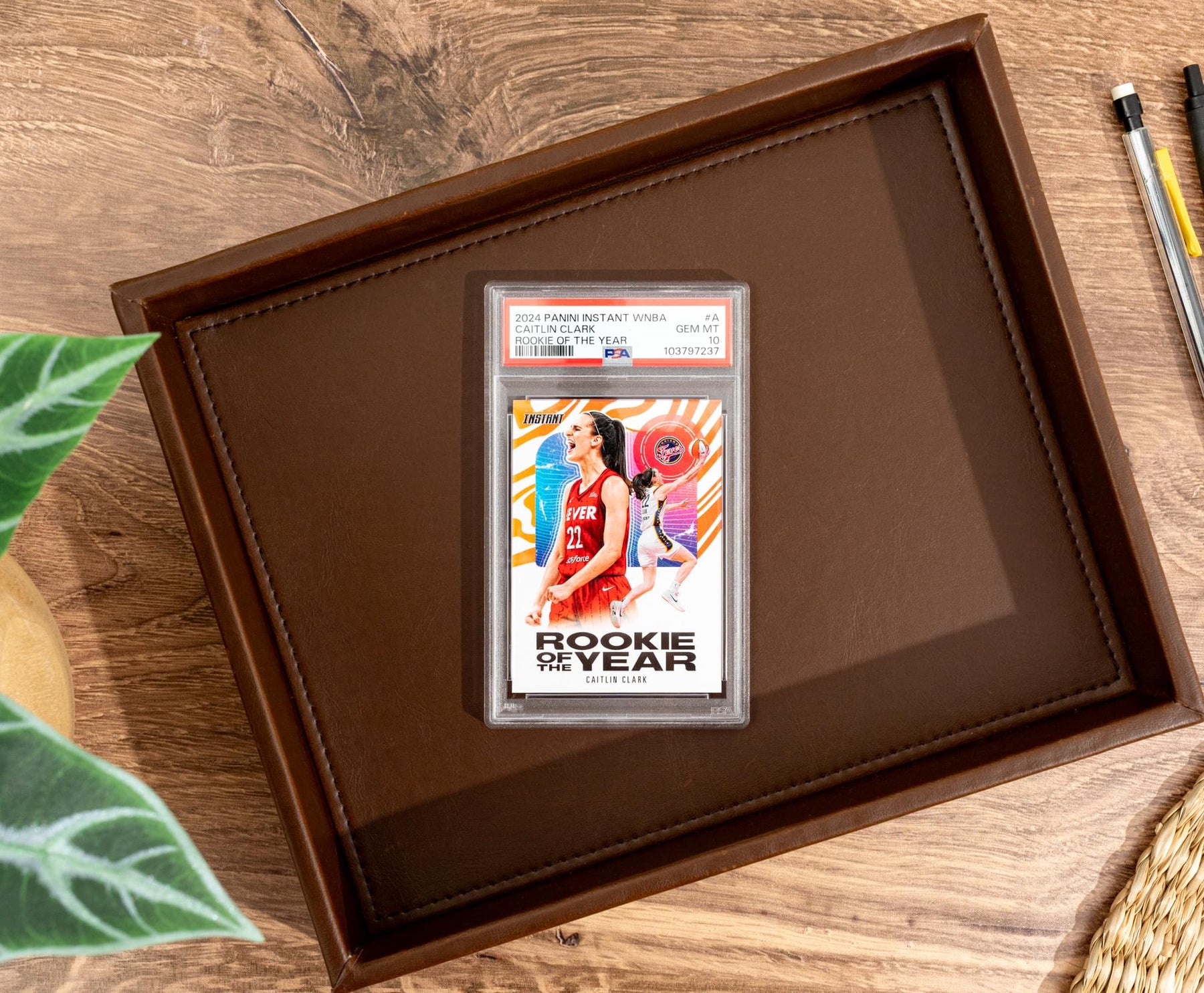 WNBA 2024 Panini Instant Caitlin Clark Rookie Of The Year Card | PSA 10