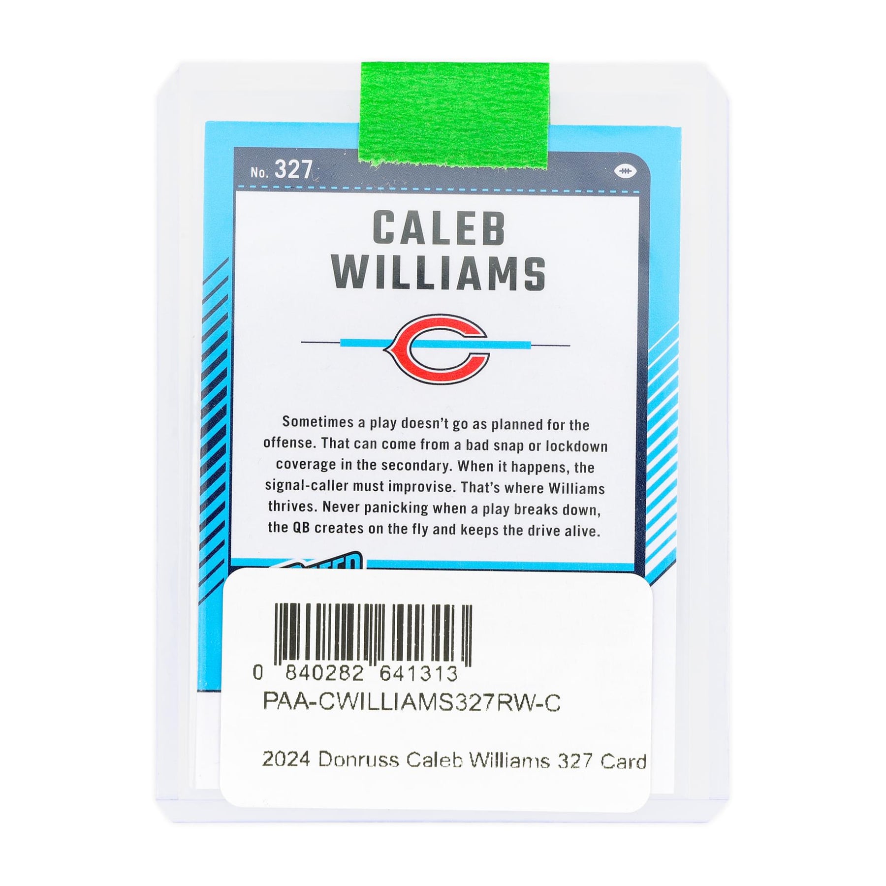 Chicago Bears NFL 2024 Donruss Caleb Williams Trading Card #327