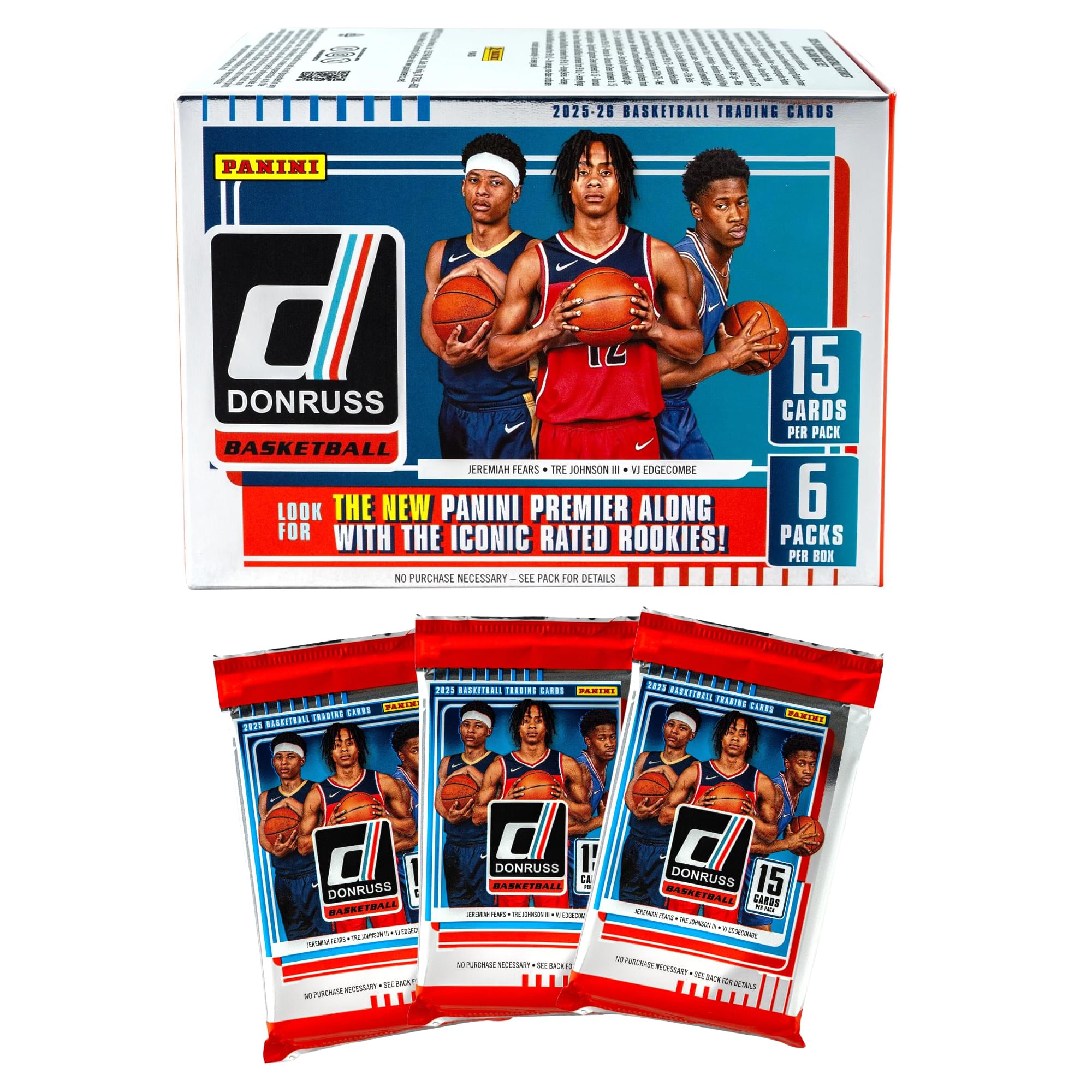NBA 2025-2026 Donruss Basketball Blaster Box | 90 Cards (6 Packs)