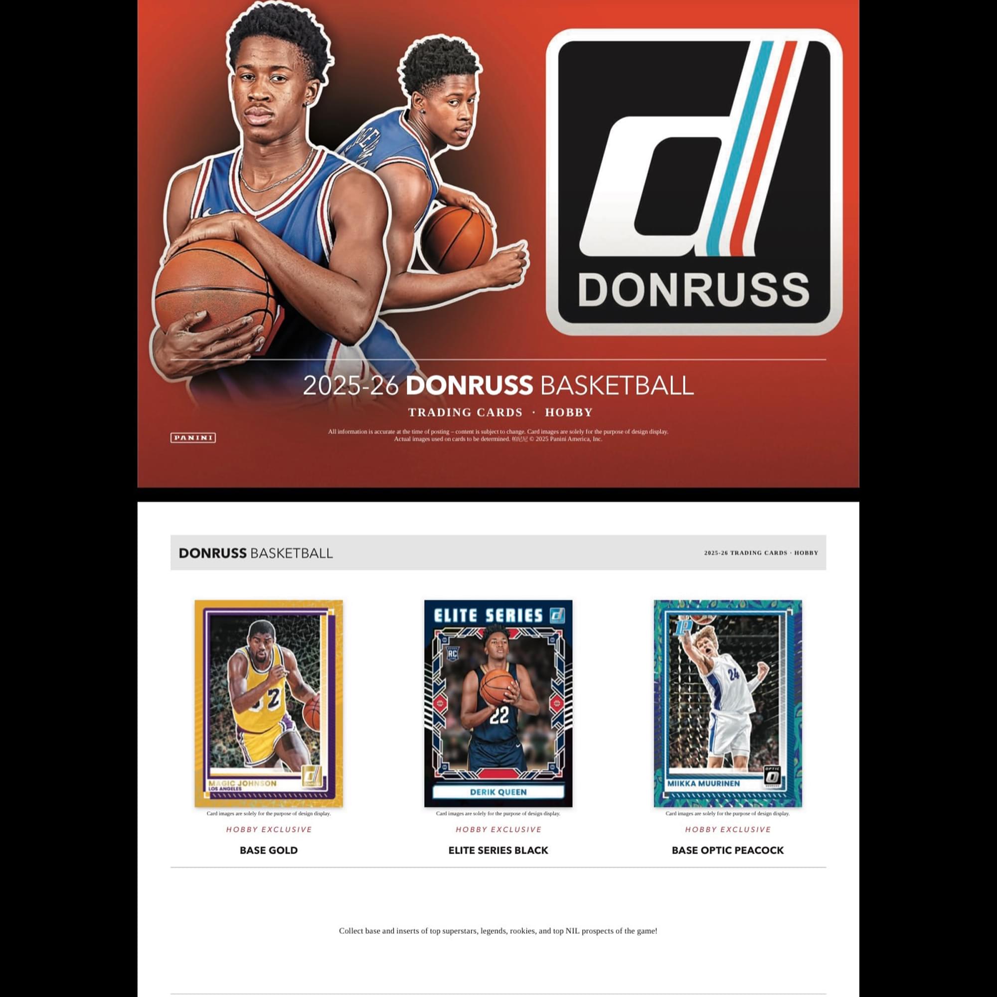 NBA 2025-2026 Donruss Basketball Blaster Box | 90 Cards (6 Packs)