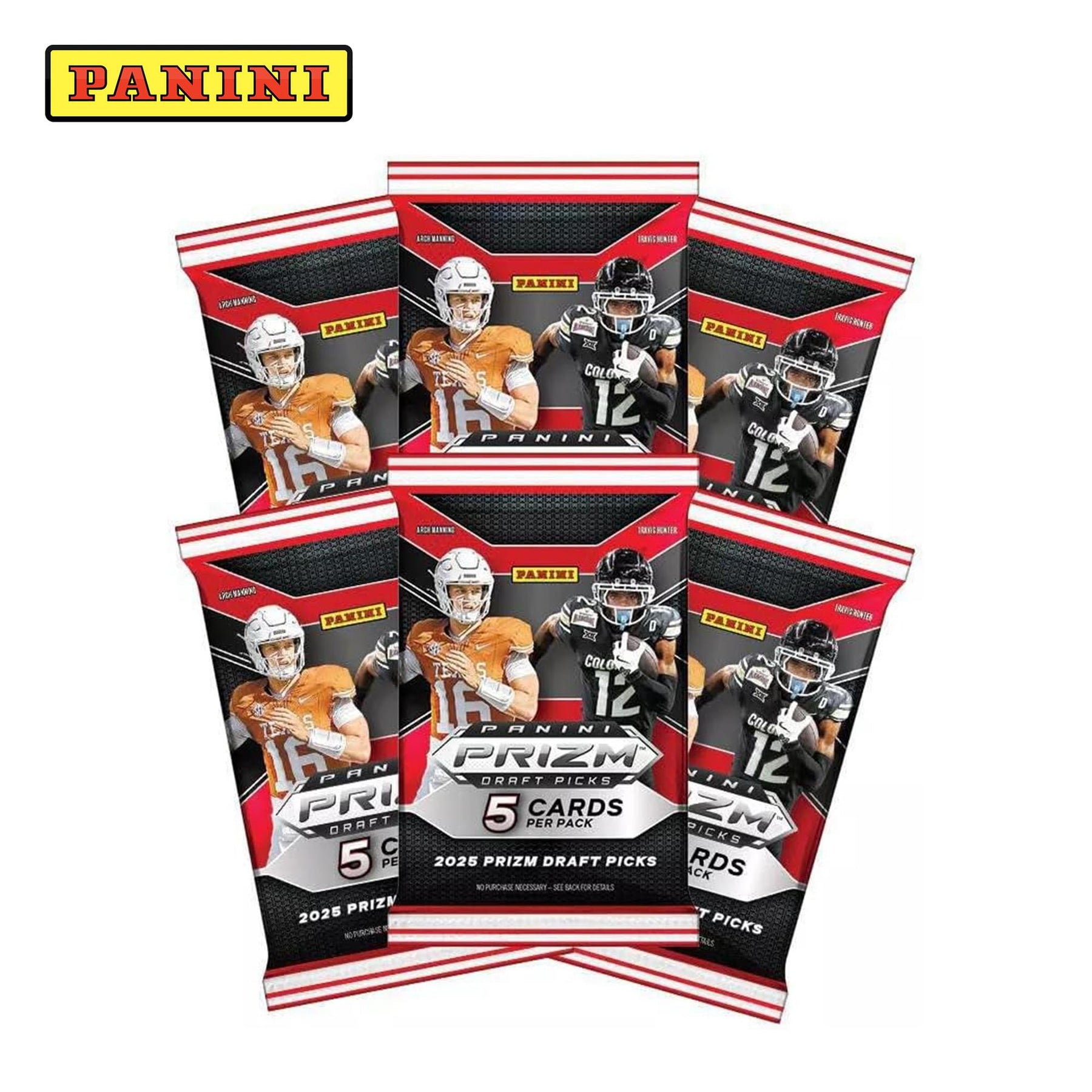 NFL 2025 Panini Prizm Draft Picks Collegiate Football Blaster Box | 6 Packs