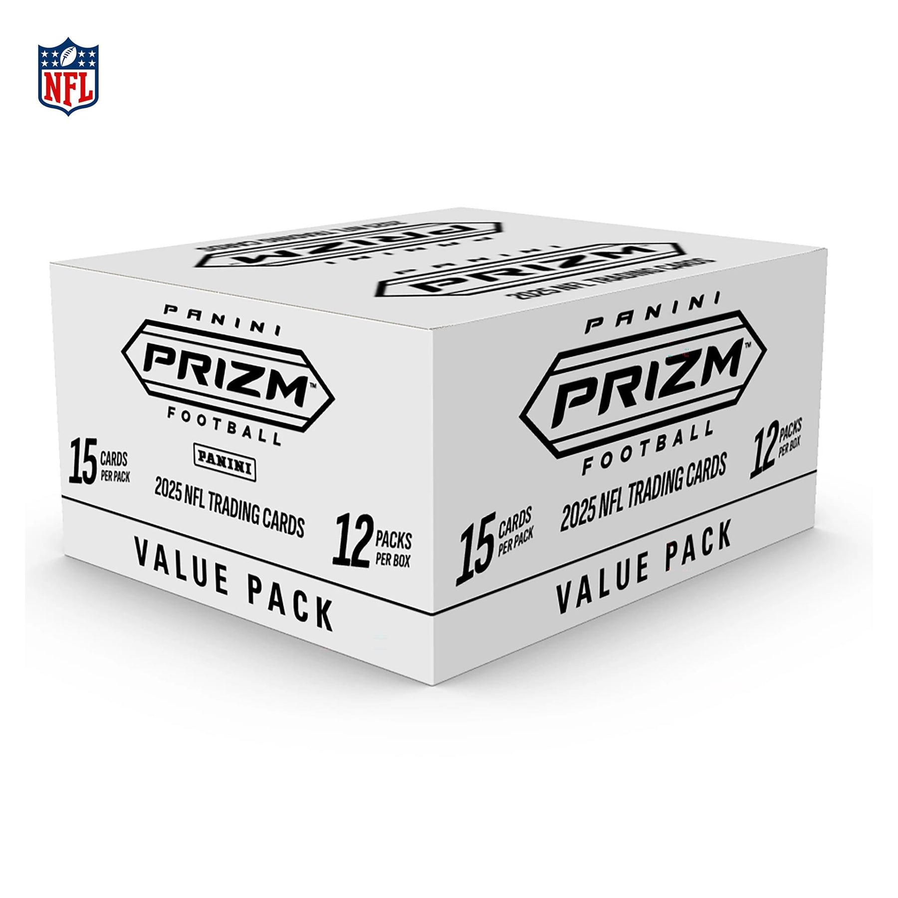 NFL 2025 Panini Prizm Fat Pack Trading Card Box | 12 Packs
