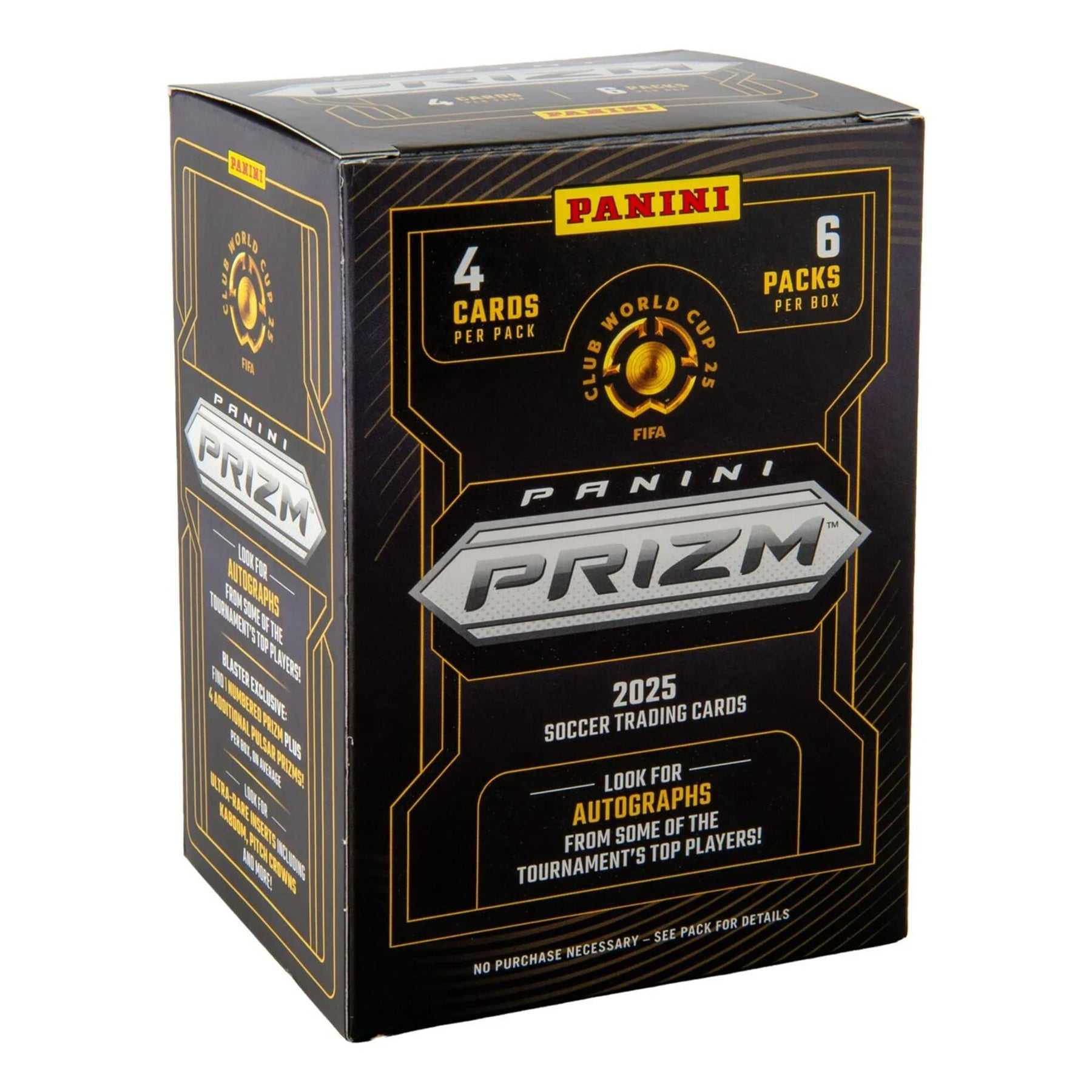 Panini Prizm 2025 FIFA Club World Cup Men's Soccer Blaster Box | 6 Packs, 4 Cards Per Pack