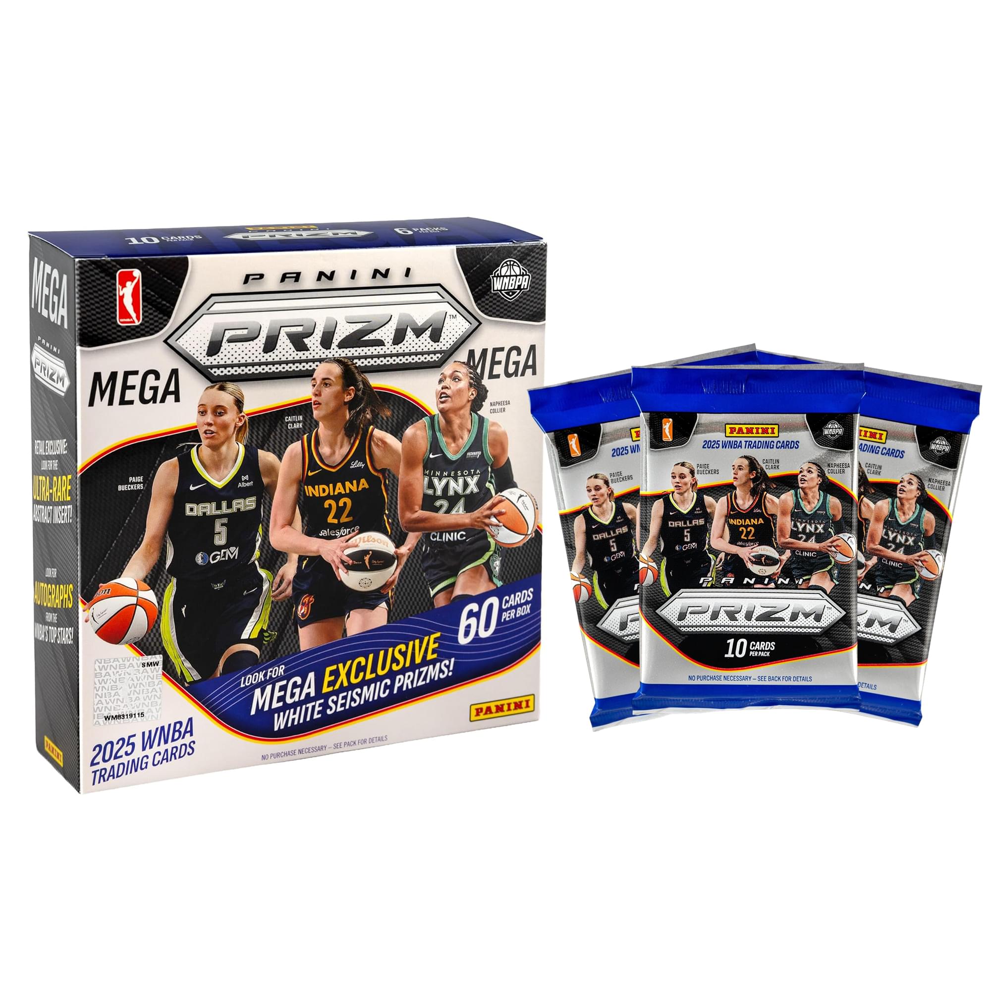 WNBA 2025 Panini Prizm Basketball Mega Box | 6 Packs