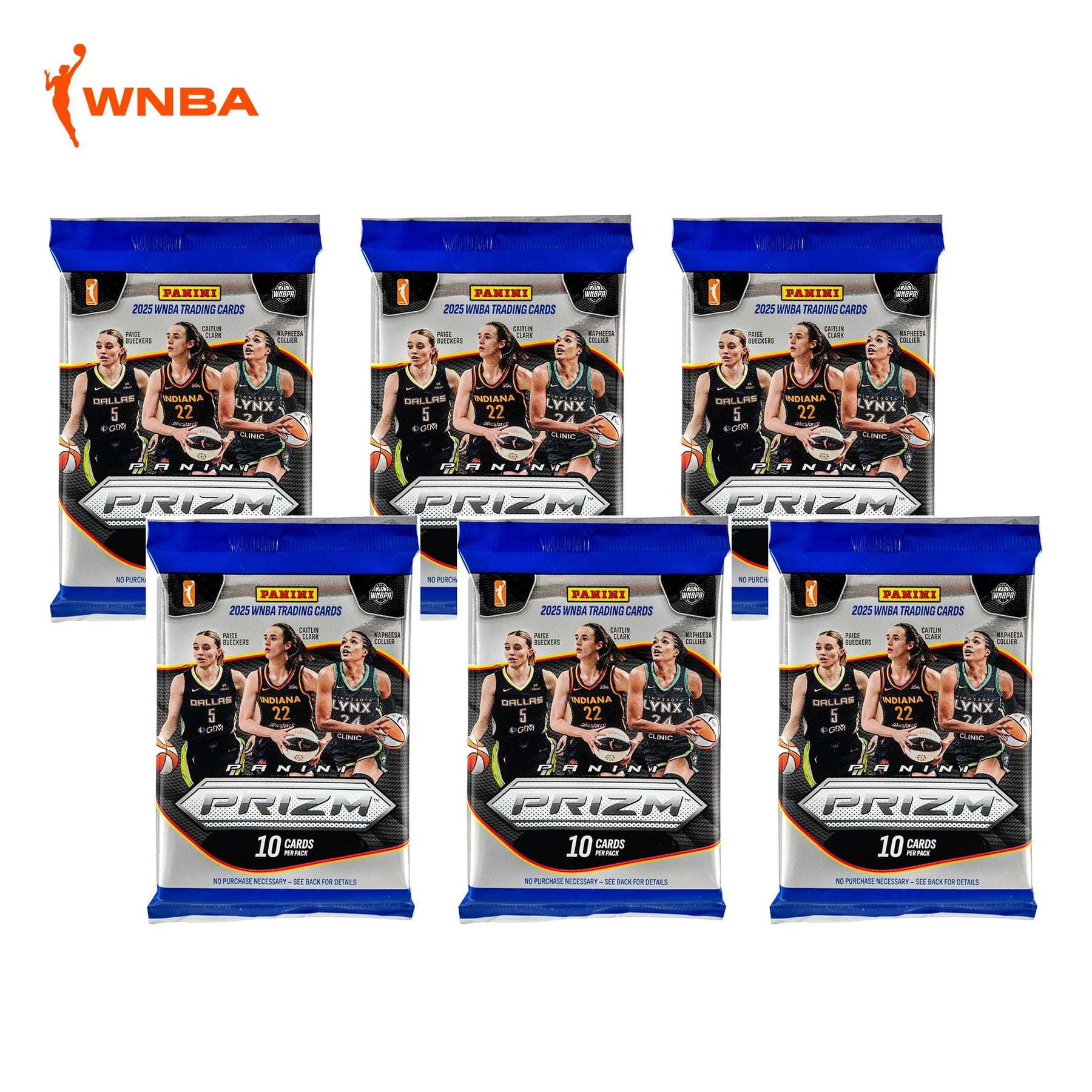 WNBA 2025 Panini Prizm Basketball Mega Box | 6 Packs