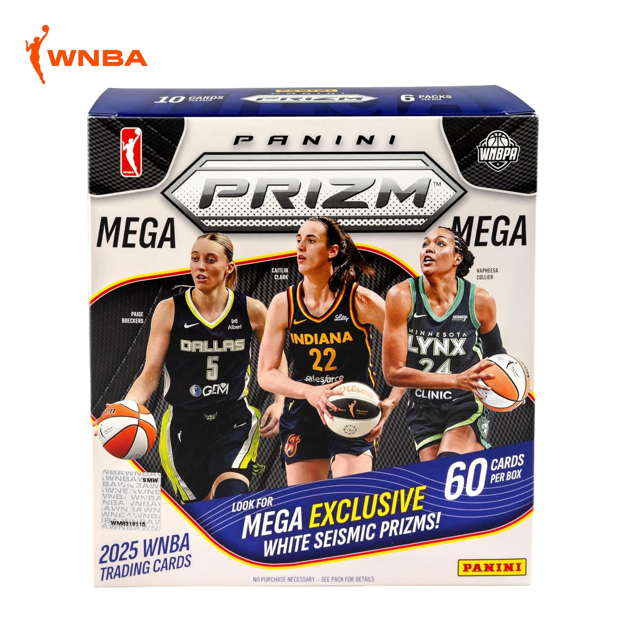 WNBA 2025 Panini Prizm Basketball Mega Box | 6 Packs