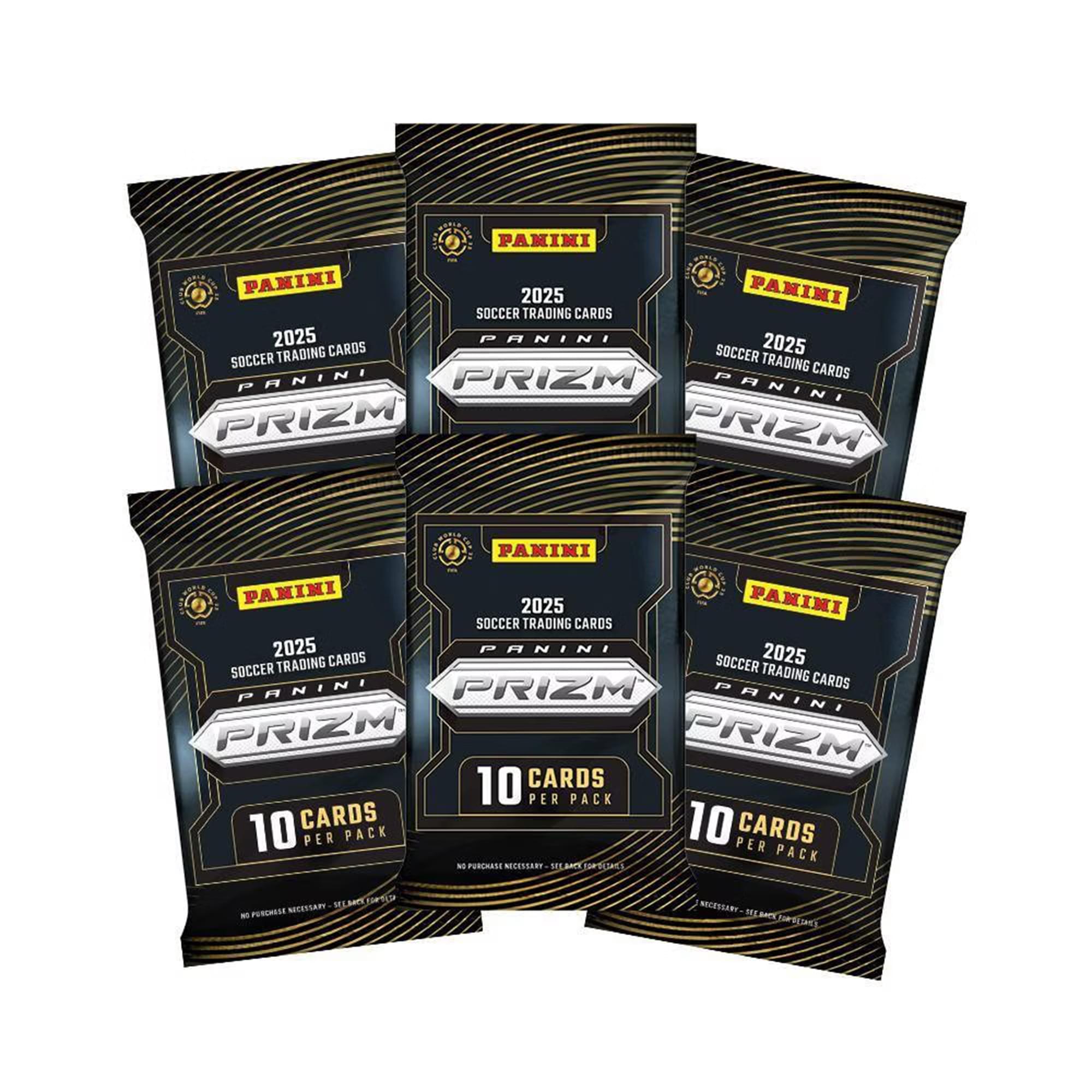 Panini Prizm 2025 FIFA World Cup Men's Soccer Mega Box | 6 Packs, 10 Cards Per Pack