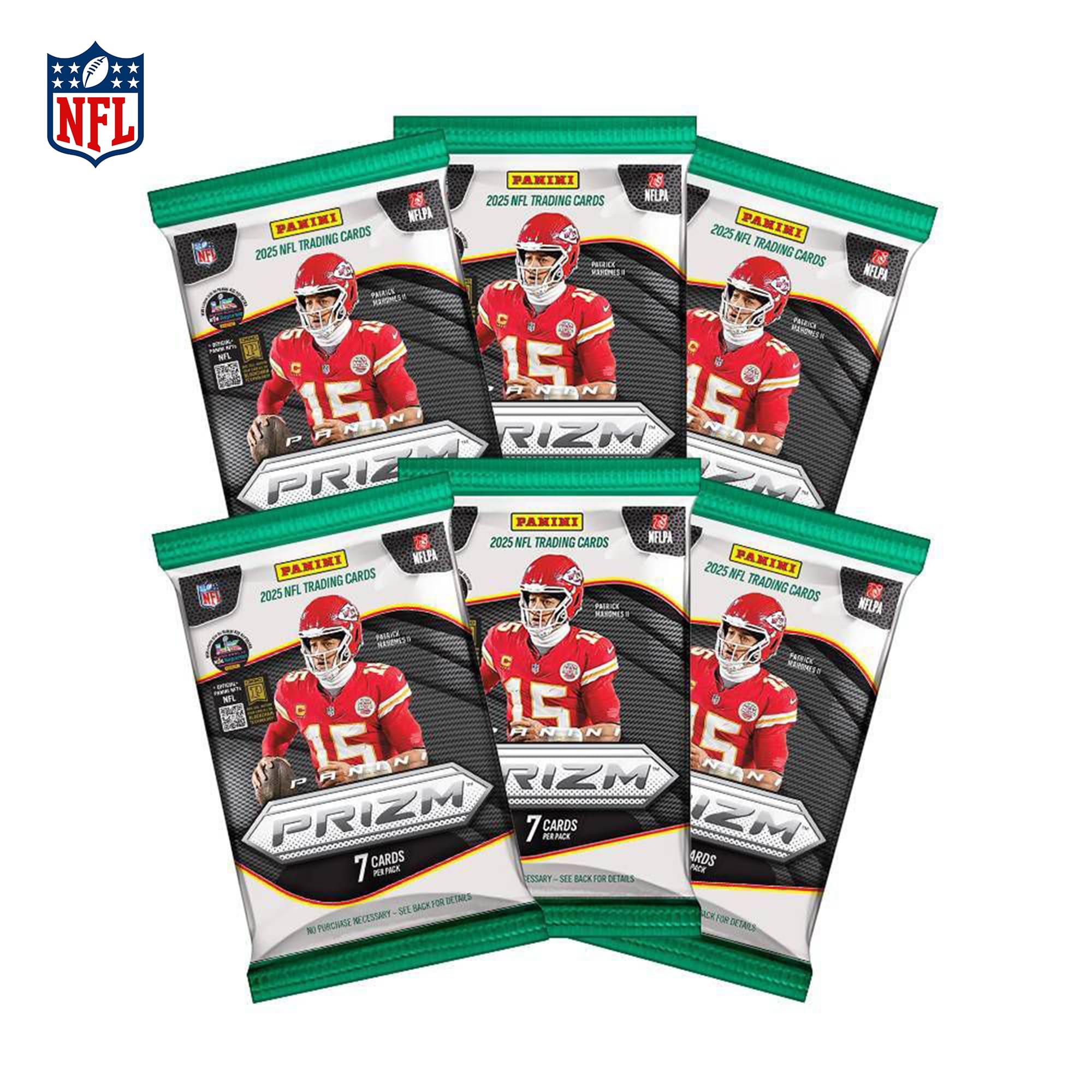 NFL 2025 Panini Prizim Football Sealed Mega Box | 6 Packs