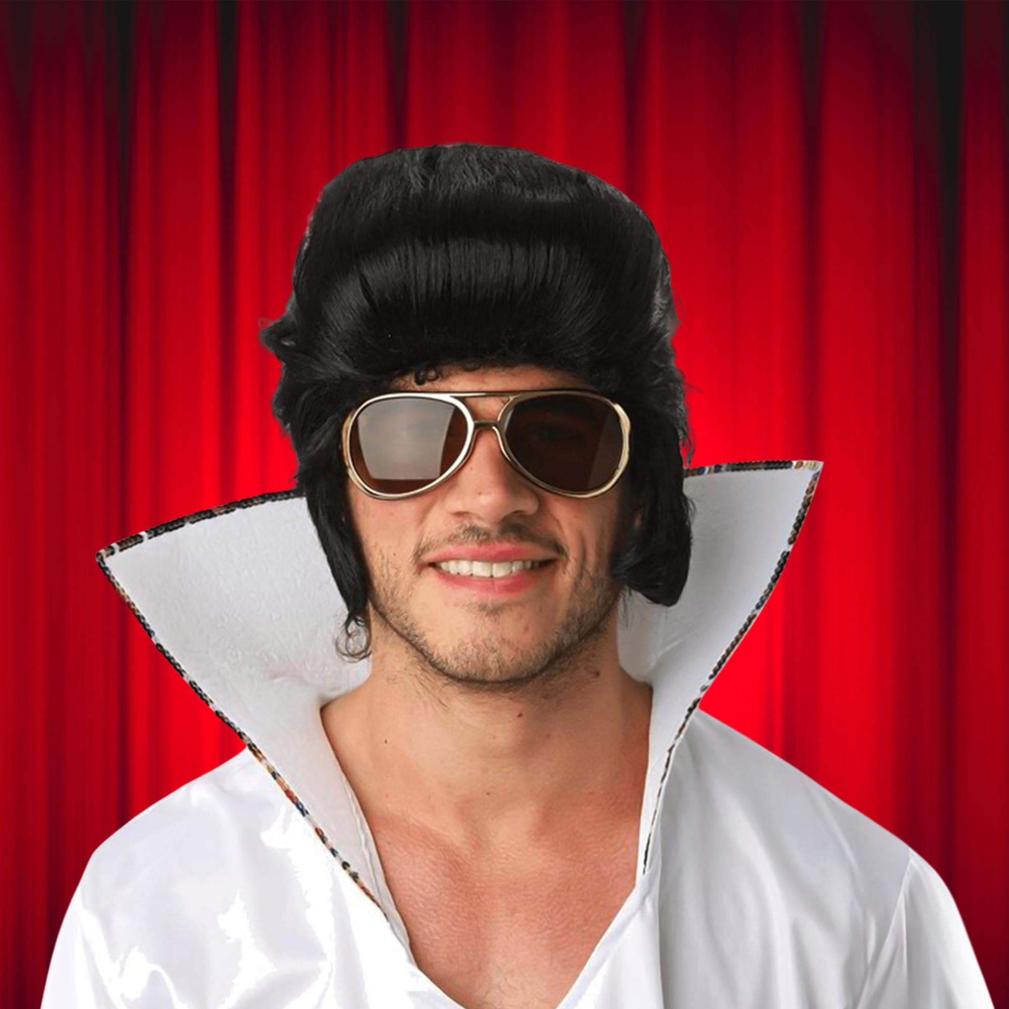Gold Elvis Sunglasses Adult Costume Accessory
