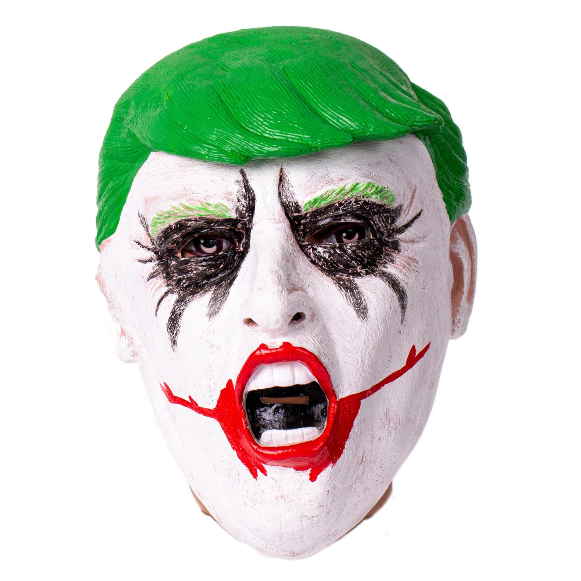 Trump Joker Clown Overhead Latex Adult Costume Mask
