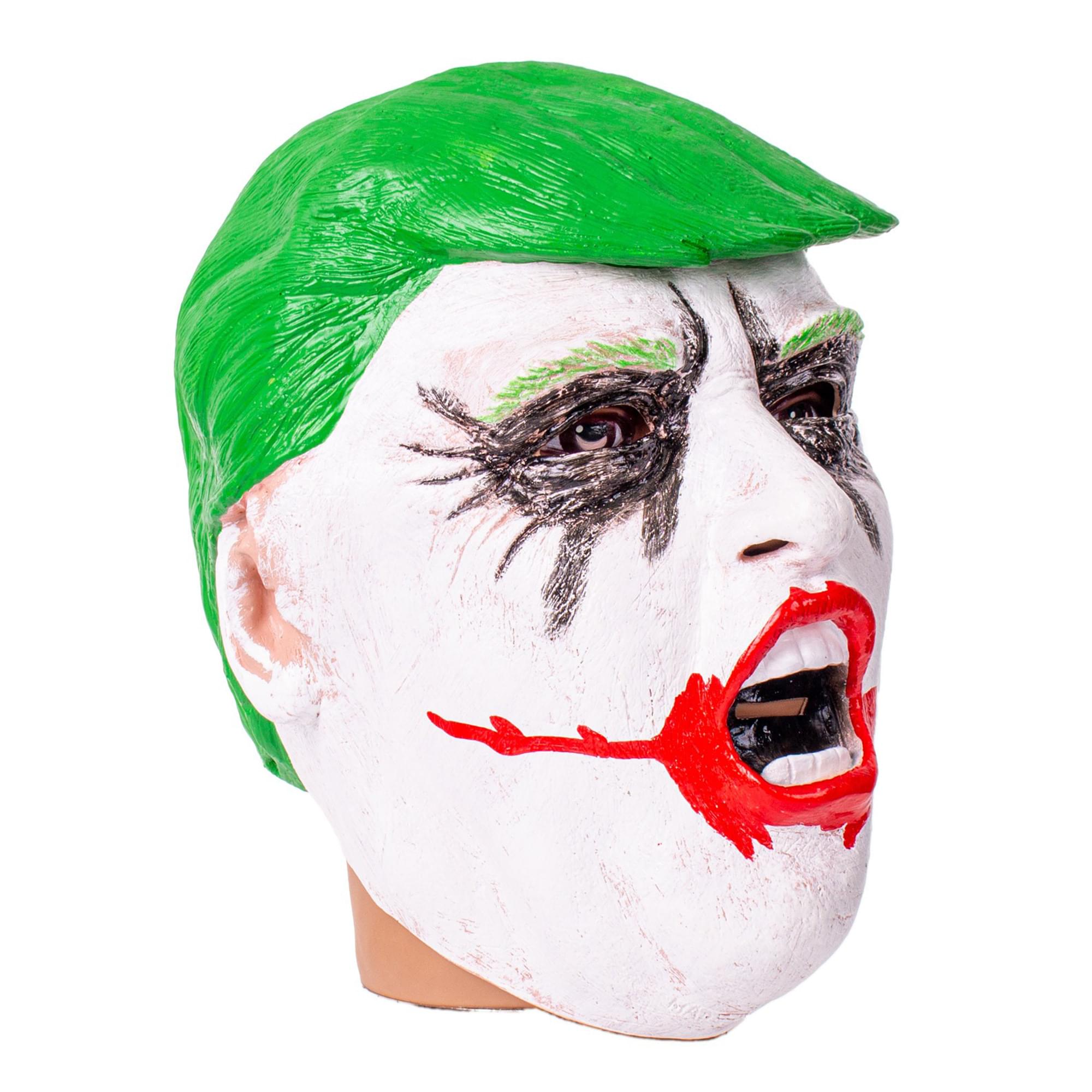 Trump Joker Clown Overhead Latex Adult Costume Mask