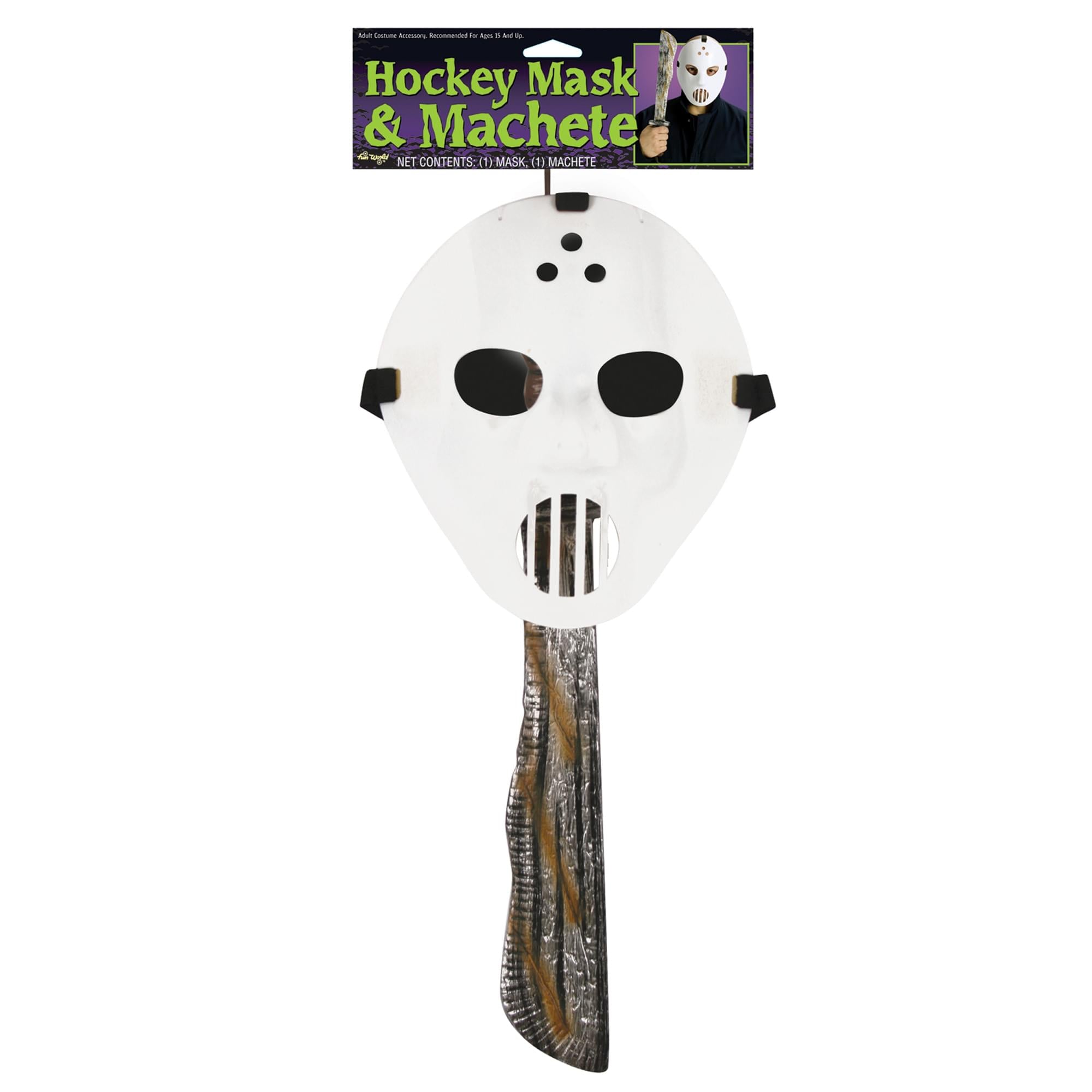Hockey Mask and Machete Adult Costume Accessory Set