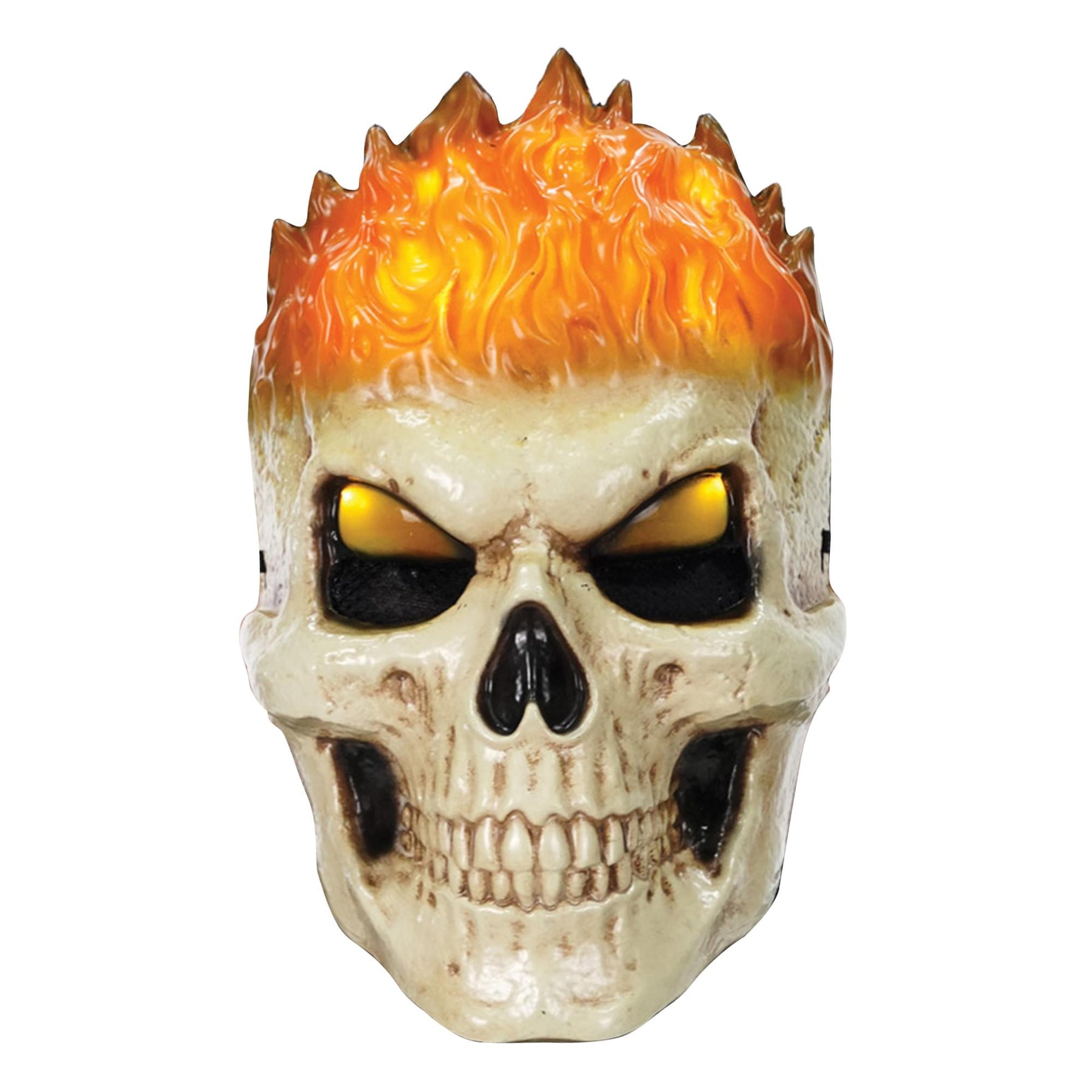 Flaming Inferno Skull Light-Up Adult Costume Mask