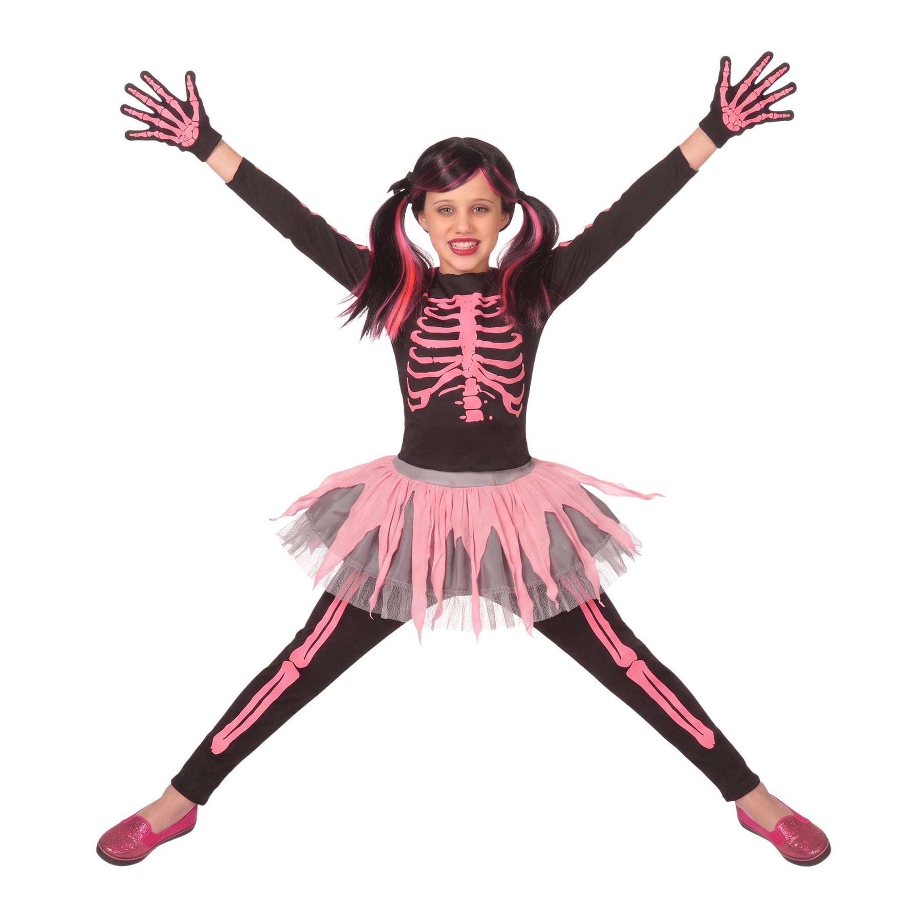 Pink Skeleton Child Costume