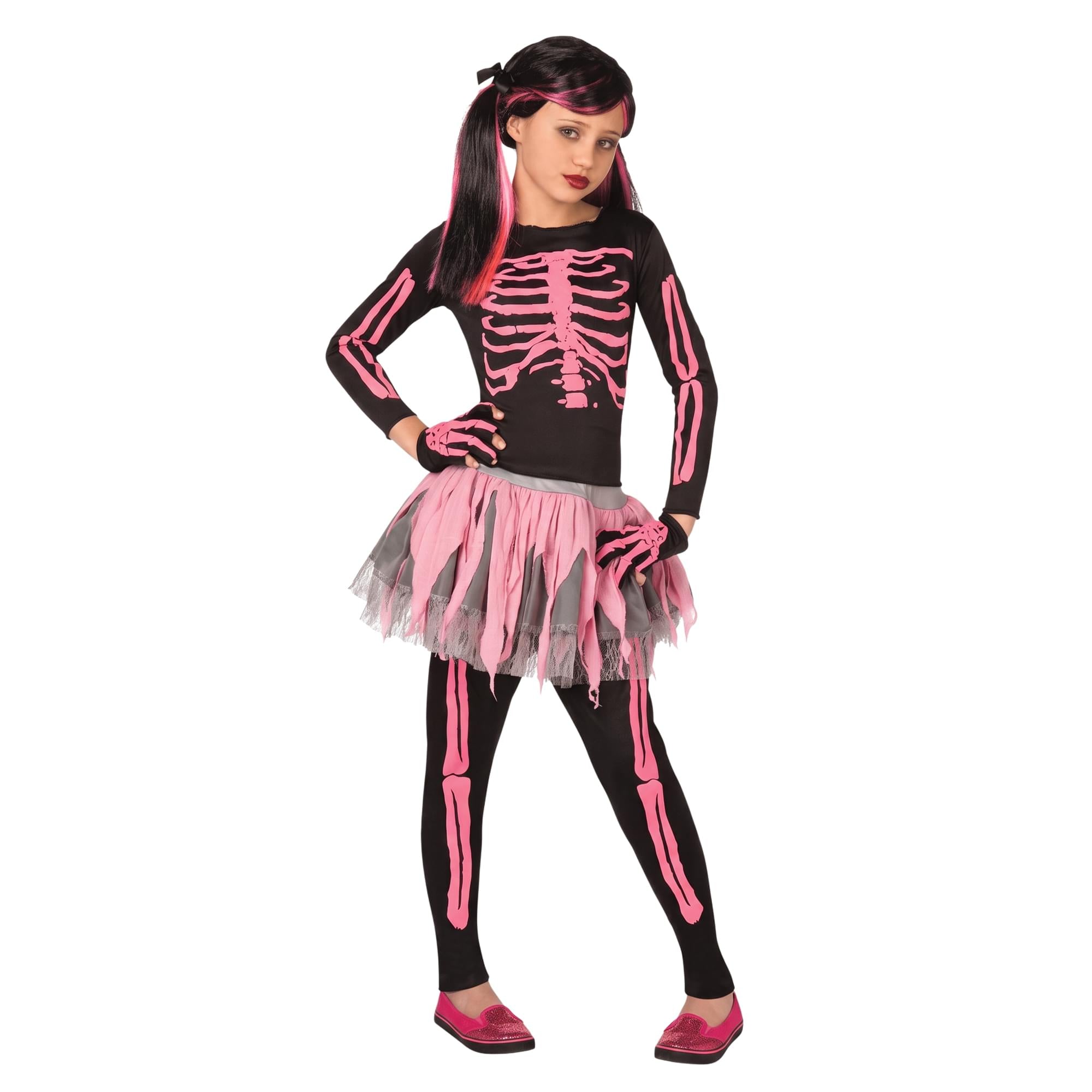 Pink Skeleton Child Costume