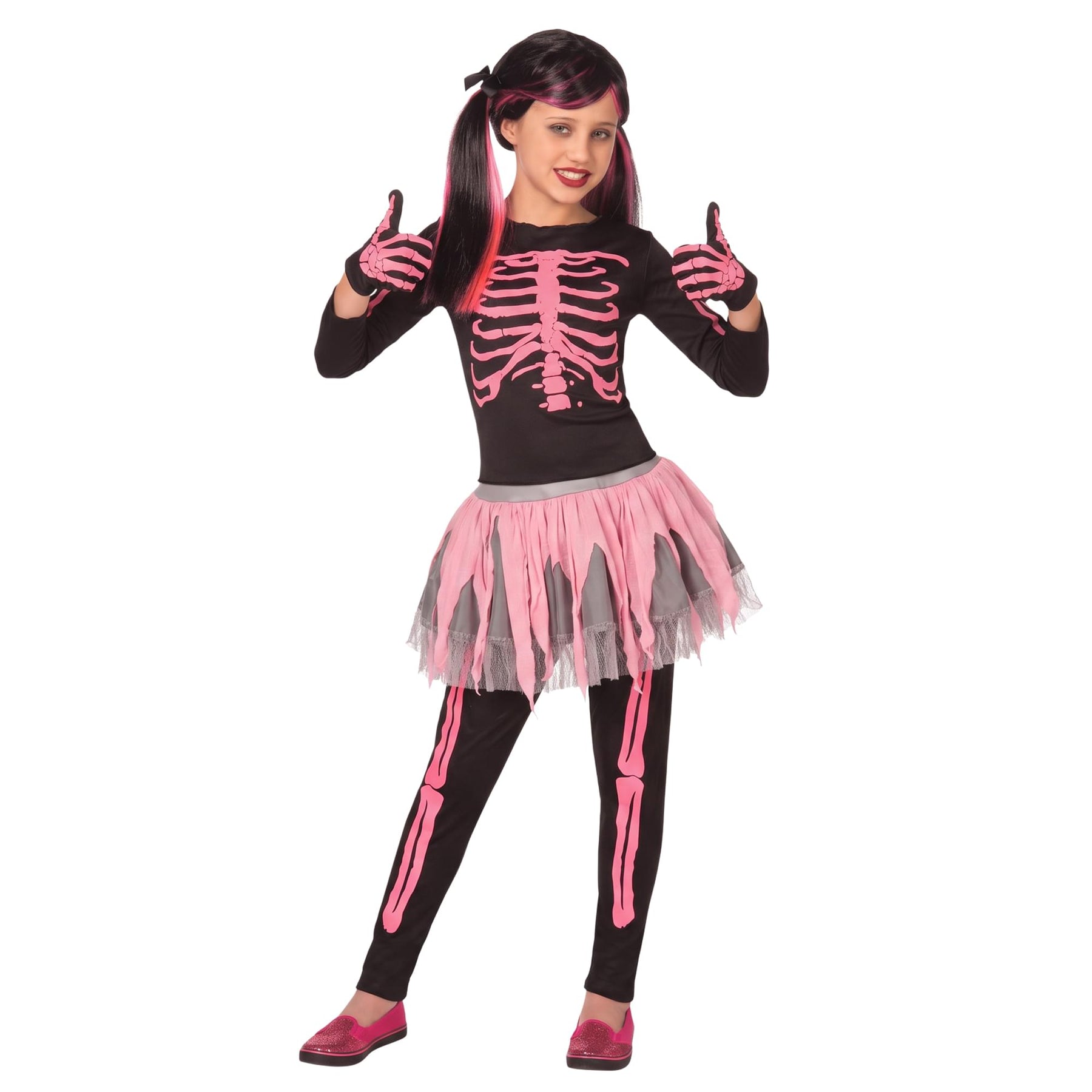 Pink Skeleton Child Costume