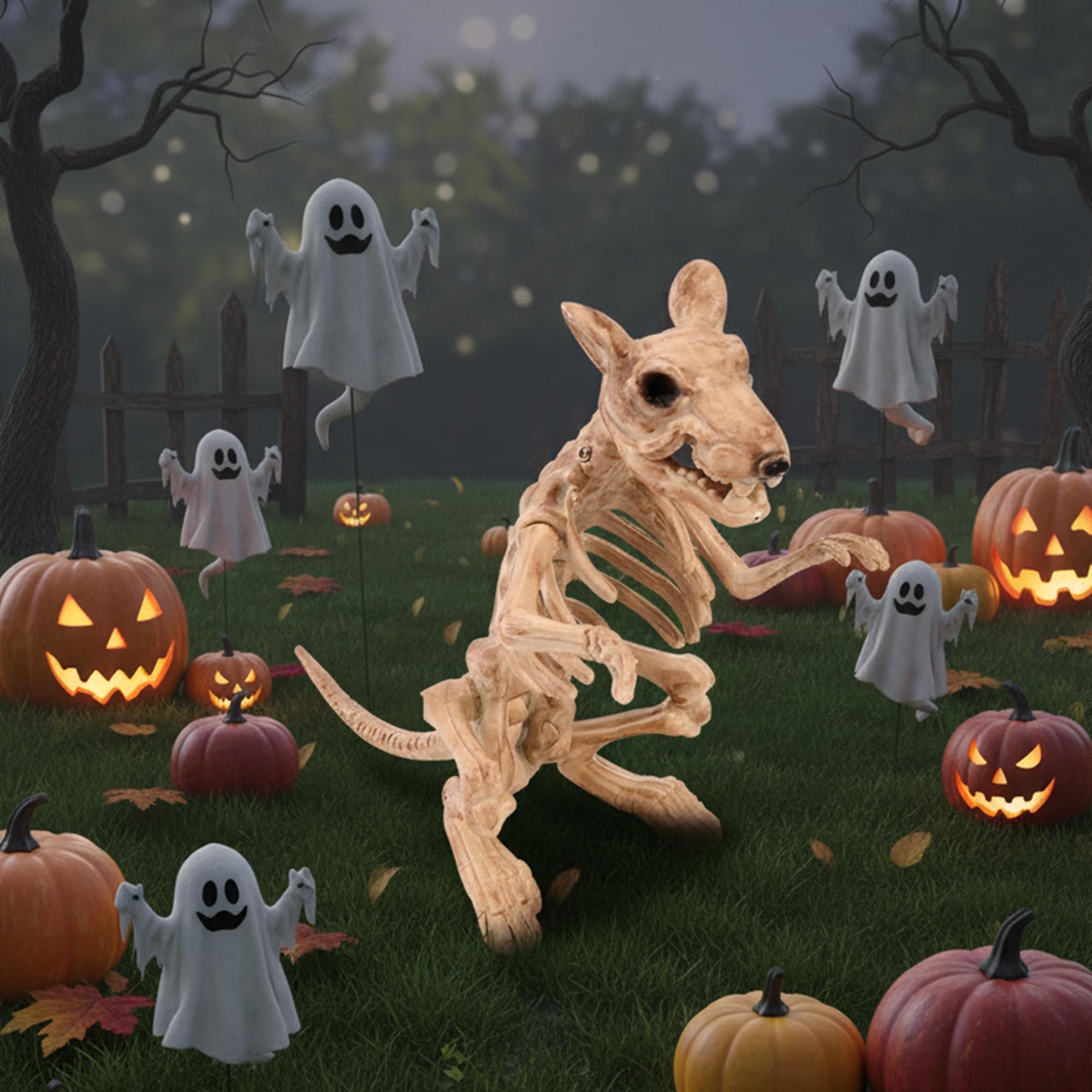 Skeleton Rat 11 Inch Plastic Halloween Decoration