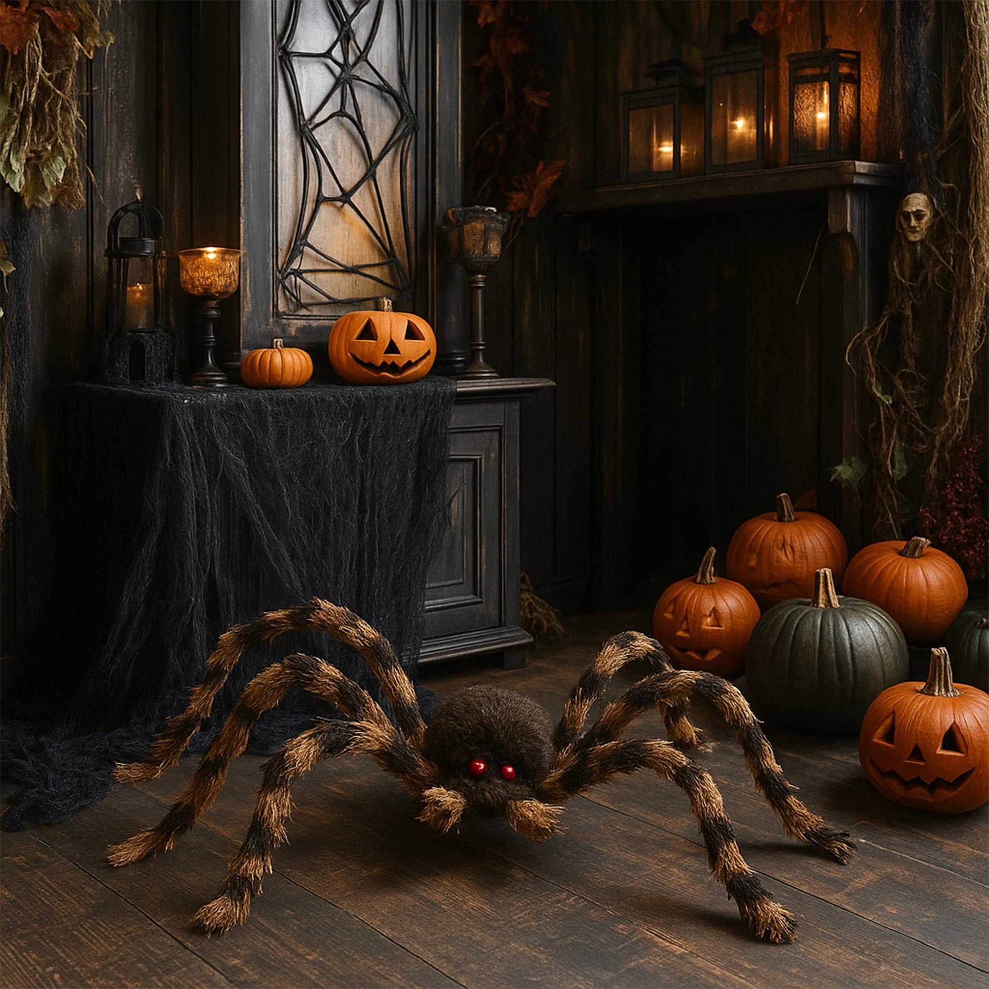 Giant Poseable Tarantula Halloween Decor | 30 Inches